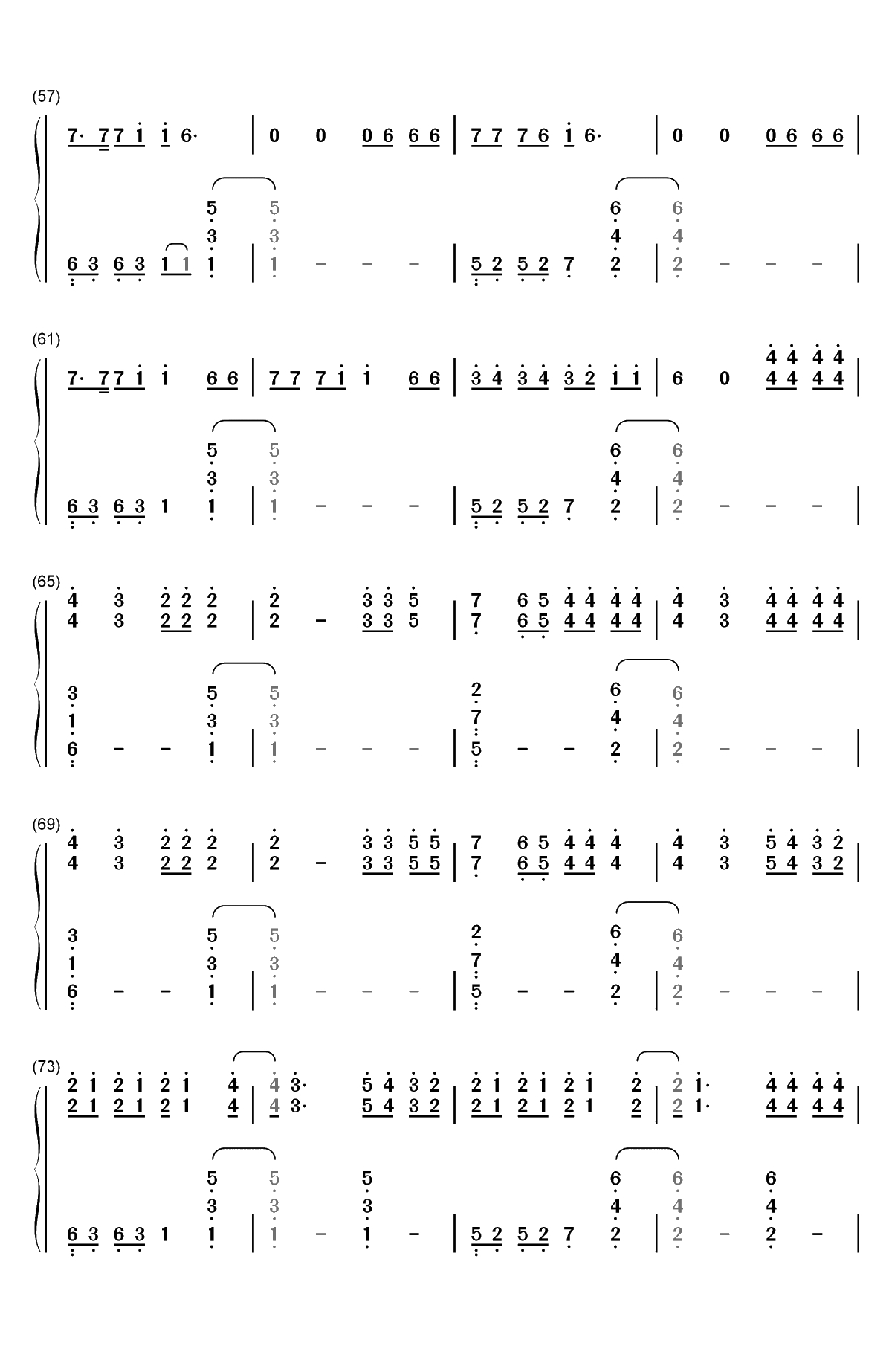 Without Me-Halsey双手简谱预览4