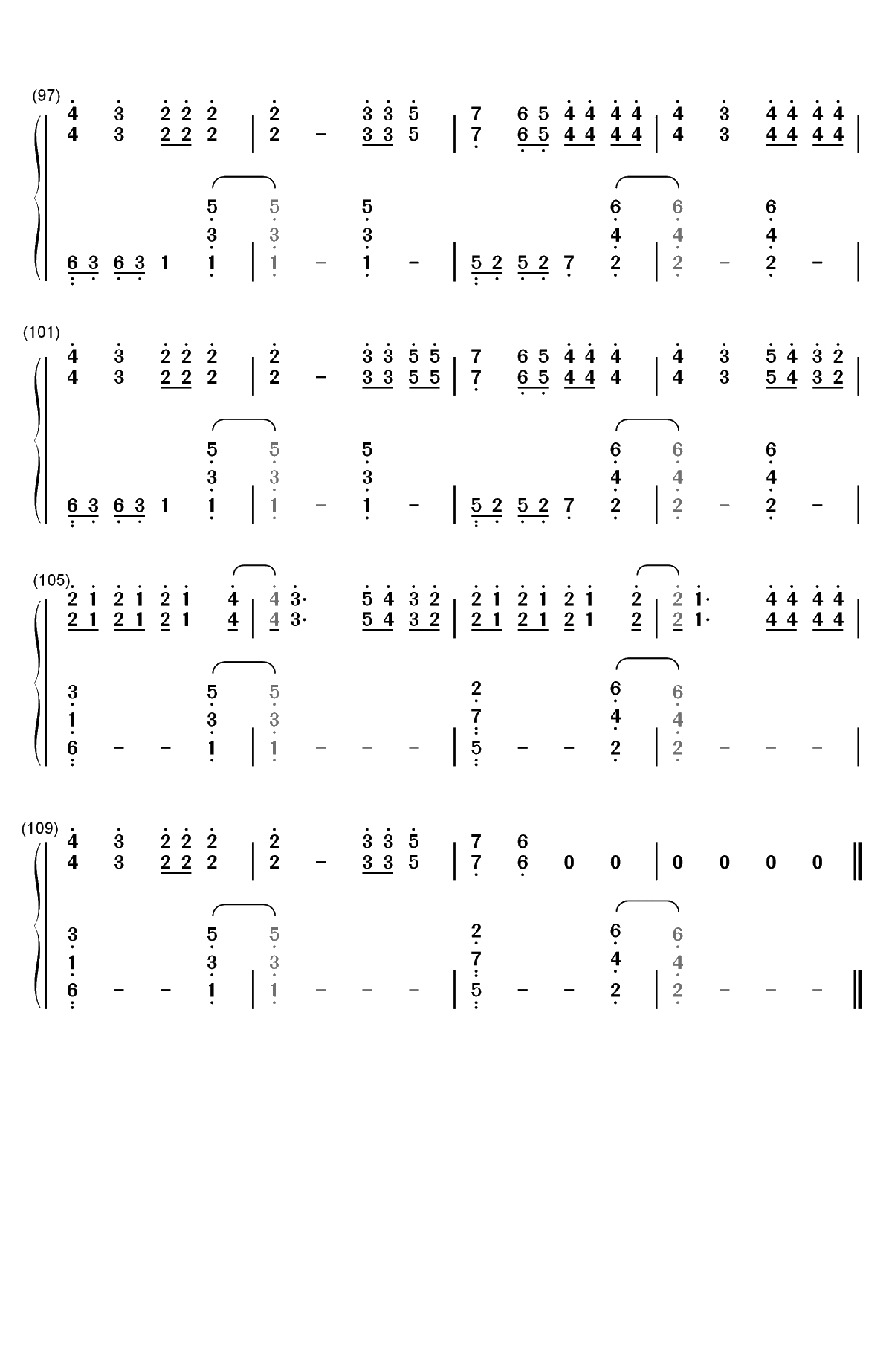 Without Me-Halsey双手简谱预览6