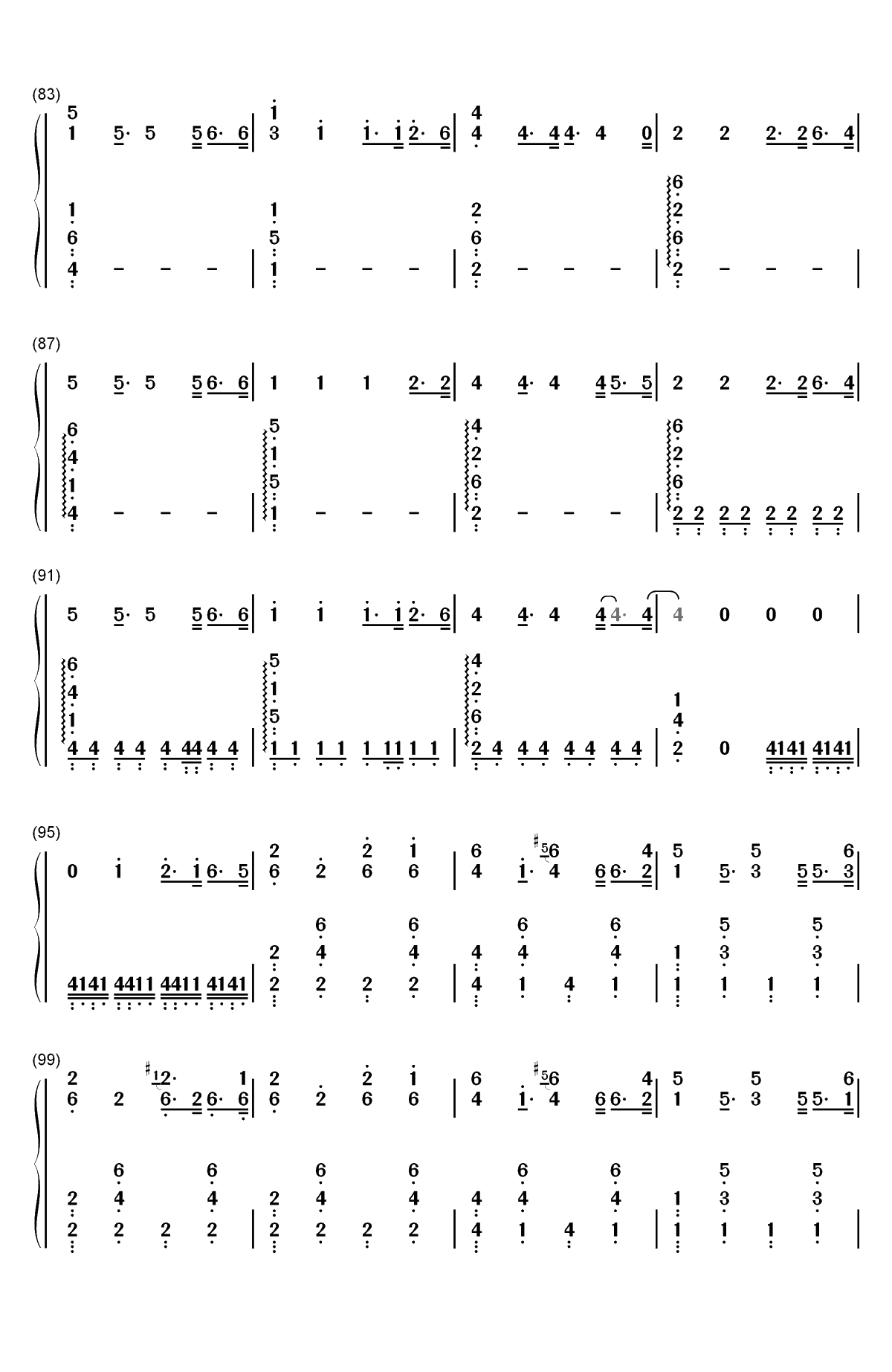 Frontier-Cargo Remix-清新小电-抖音热门双手简谱预览6