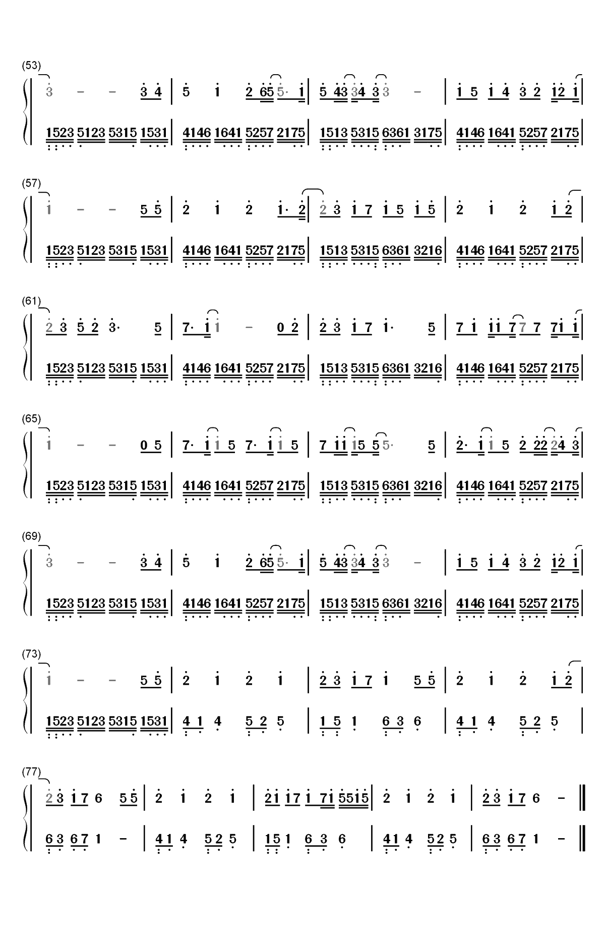 心跳的证明-一吻定情心动版主题曲双手简谱预览3