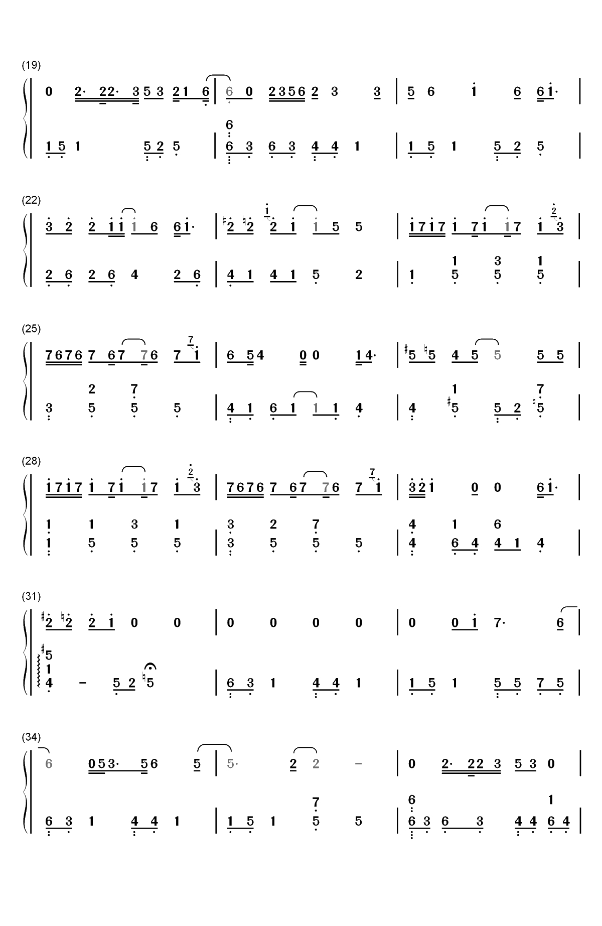 燕窝-苏打绿双手简谱预览2