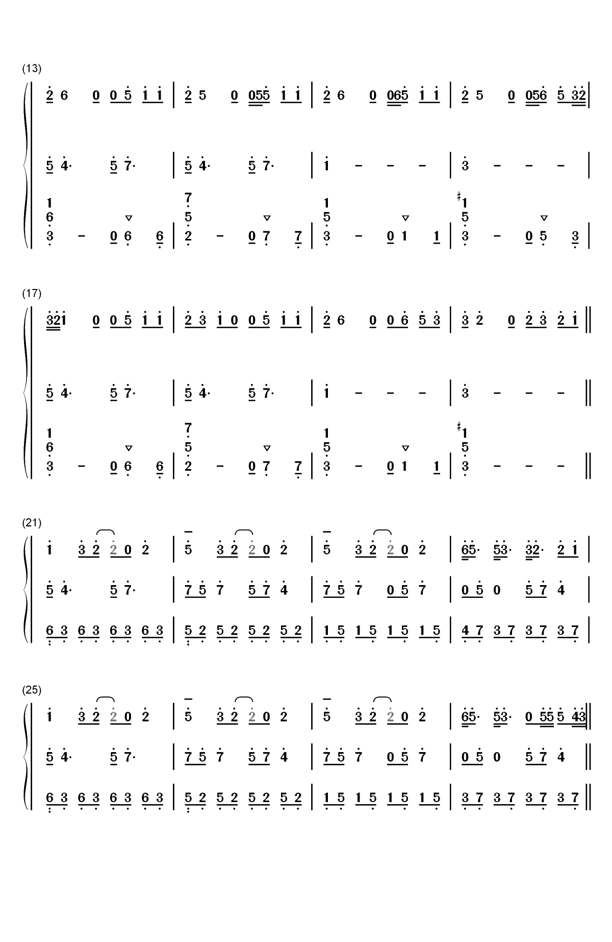 Thank U Next-Ariana Grande双手简谱预览2