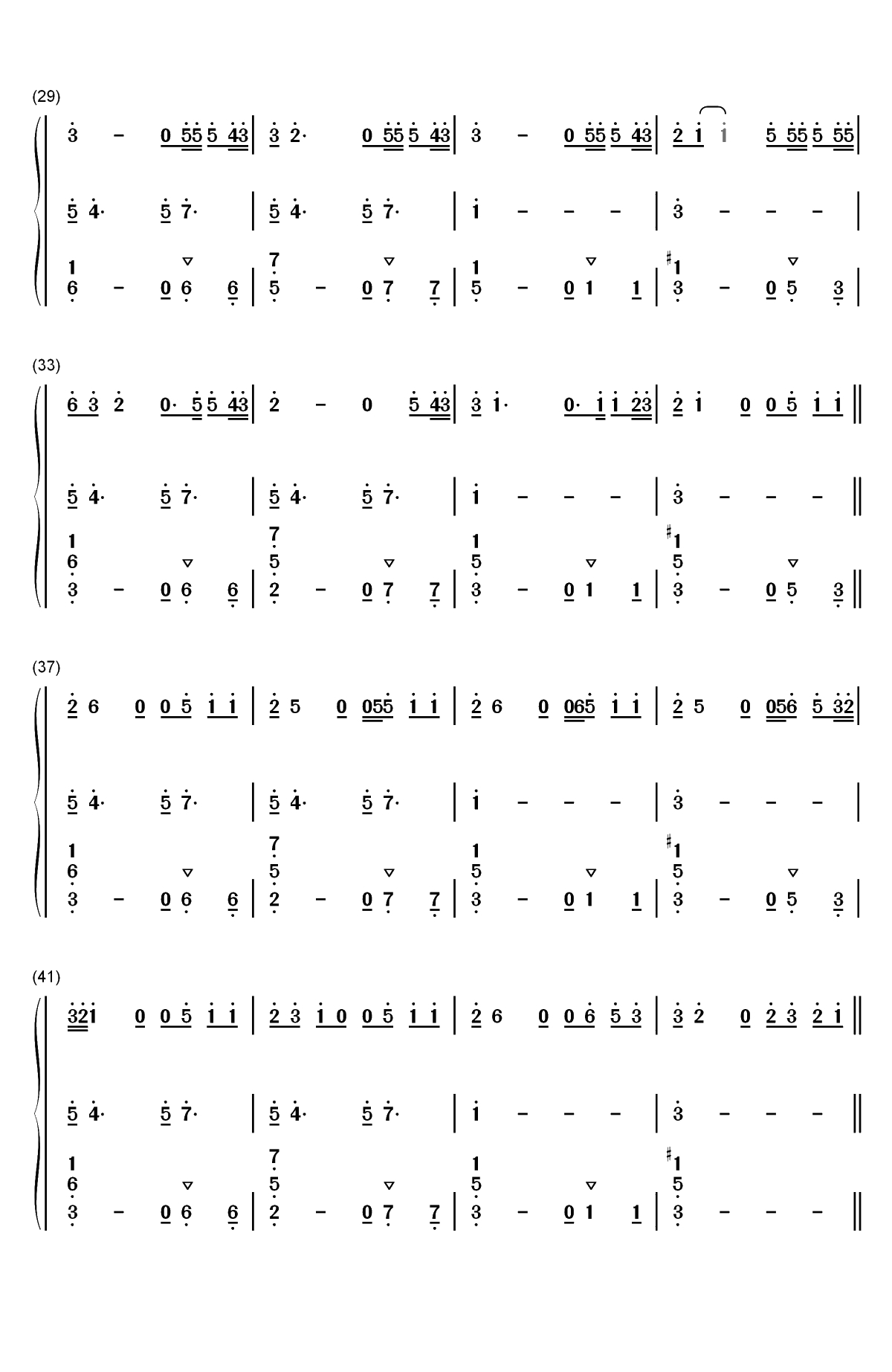 Thank U Next-Ariana Grande双手简谱预览3