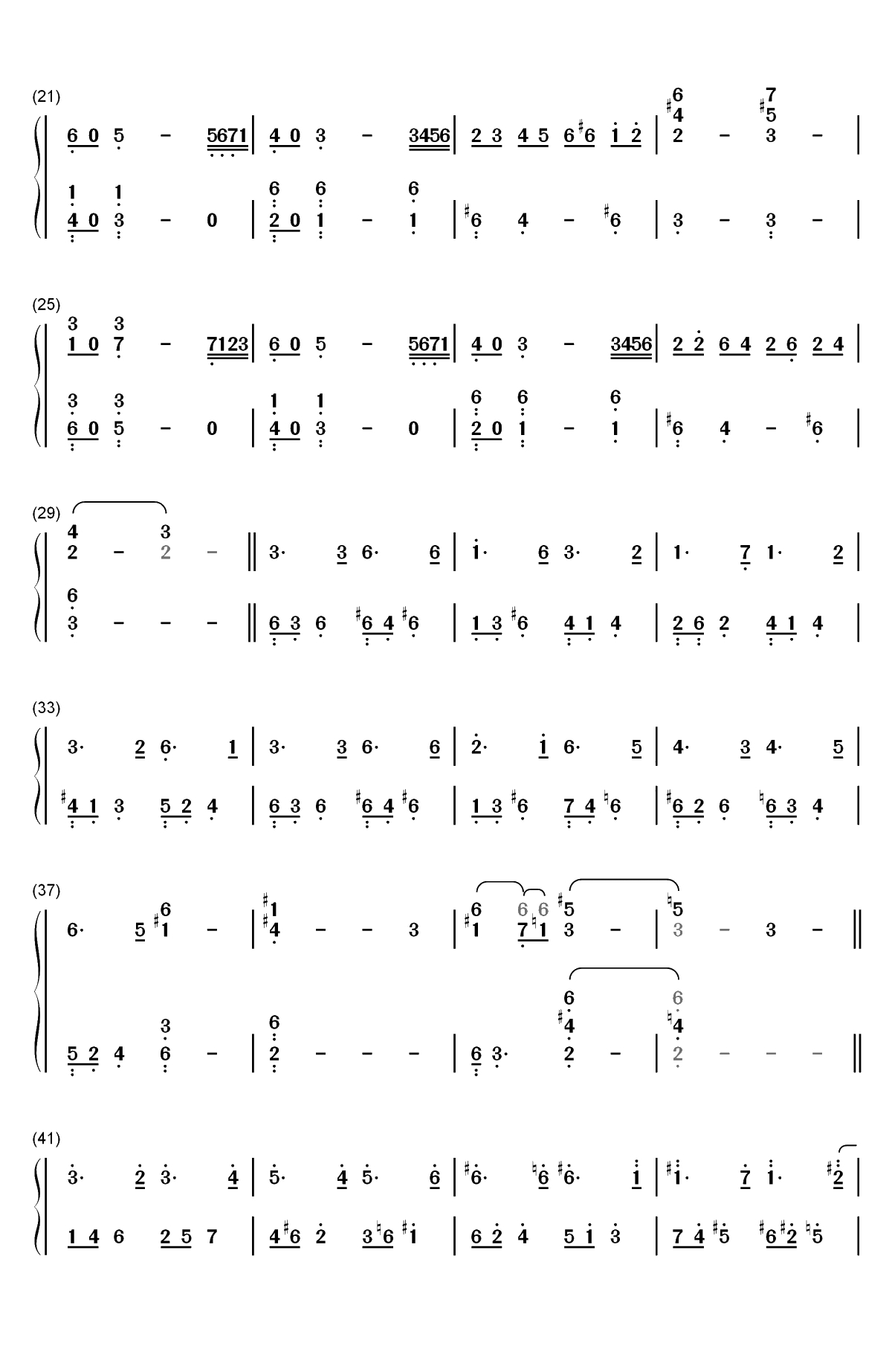 Energy Flow-坂本龙一双手简谱预览2