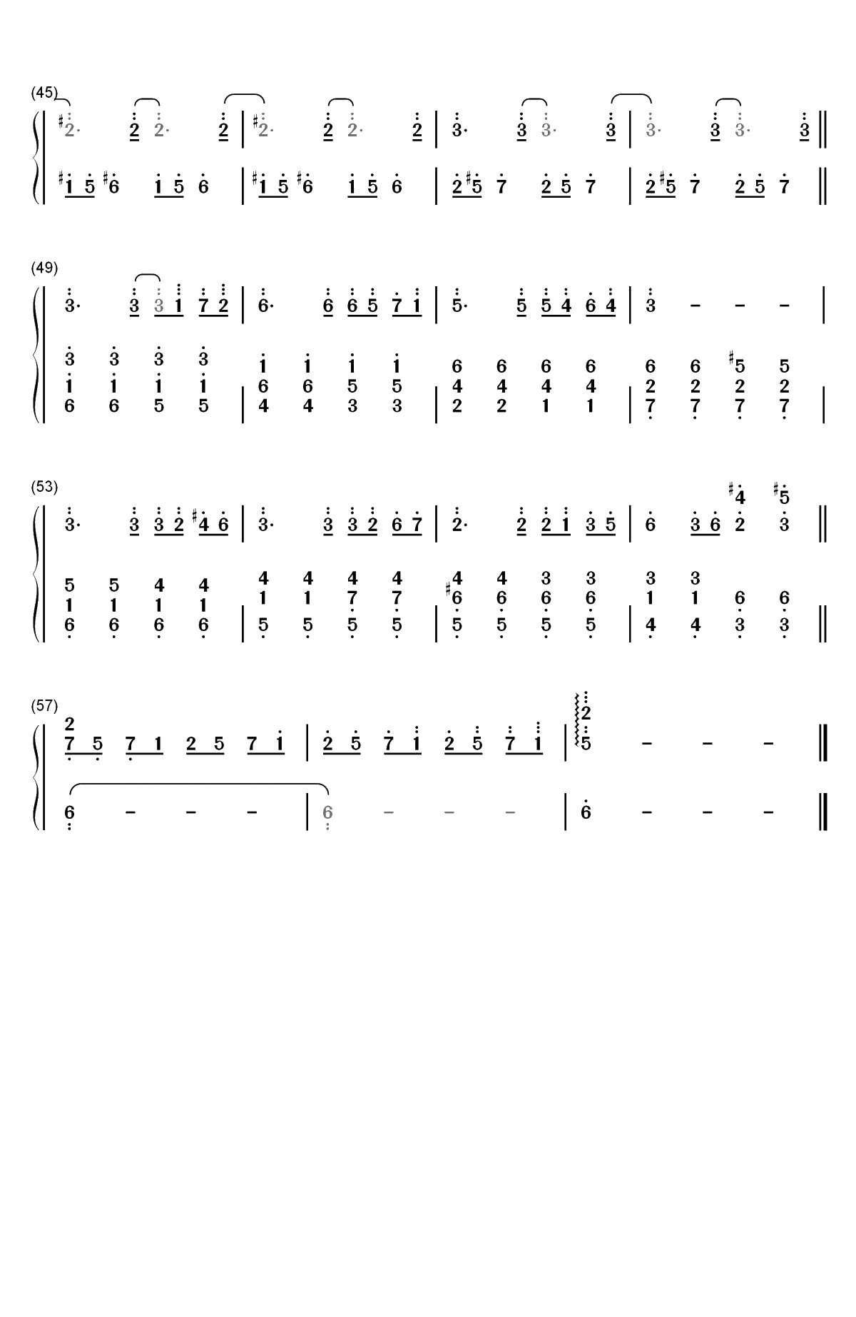 Energy Flow-坂本龙一双手简谱预览3