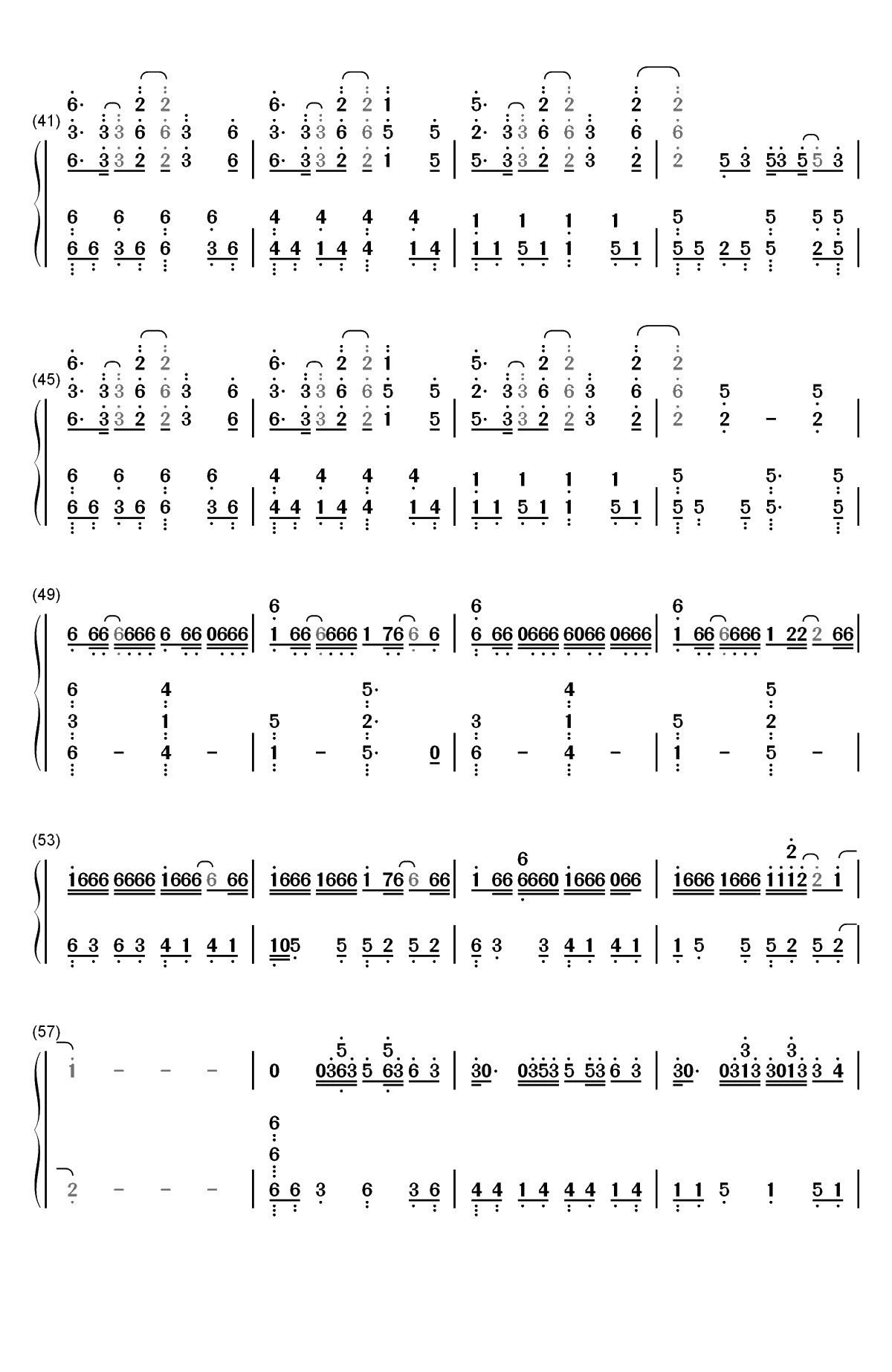 有种-流浪地球推广曲双手简谱预览3