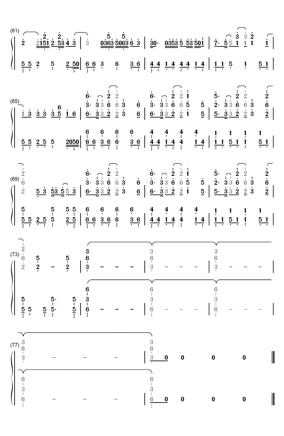 有种-流浪地球推广曲双手简谱预览4