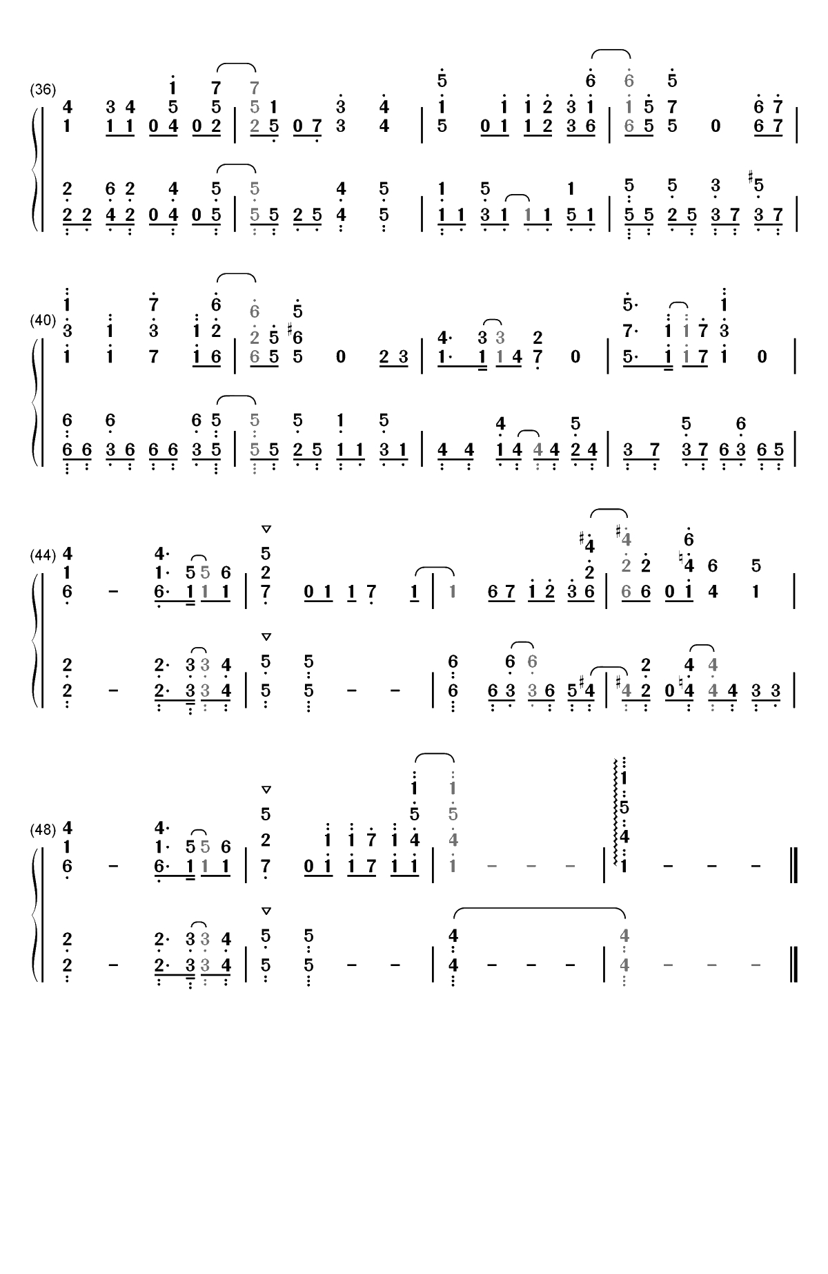 いつか世界が変わるまで-寄宿学校的朱丽叶ED双手简谱预览3