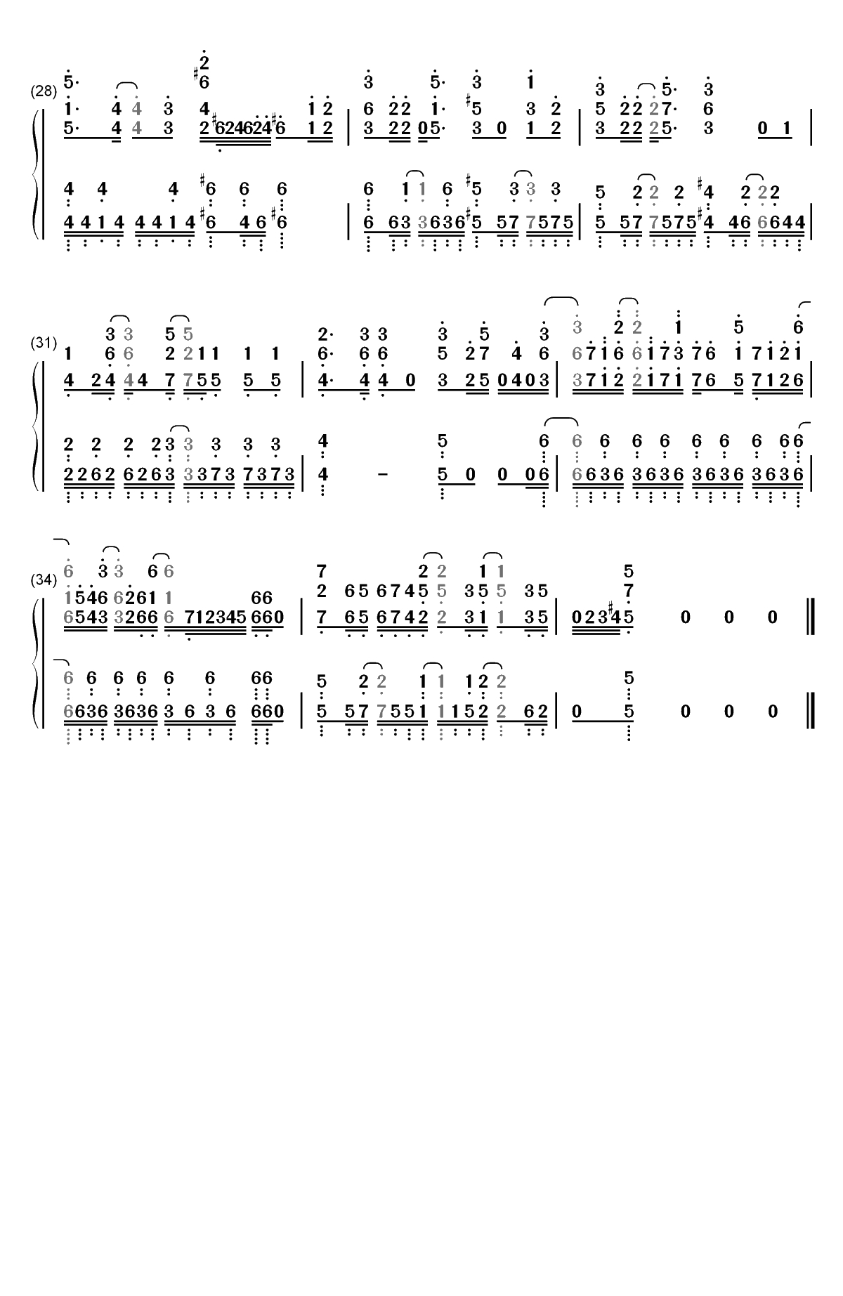 リベラシオン-尤利西斯贞德与炼金的骑士OP双手简谱预览3