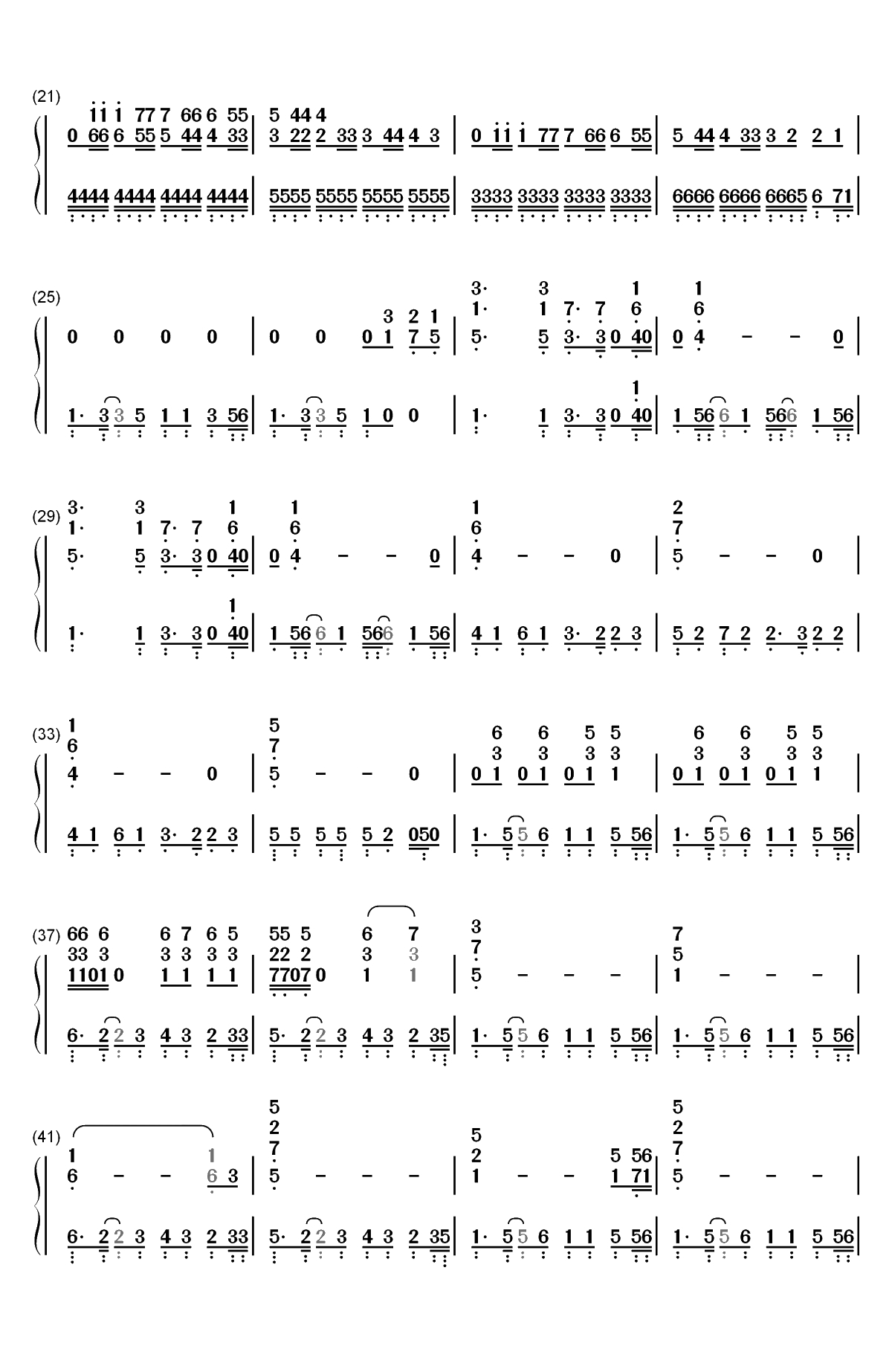 Rose-Colored Boy-Paramore双手简谱预览2