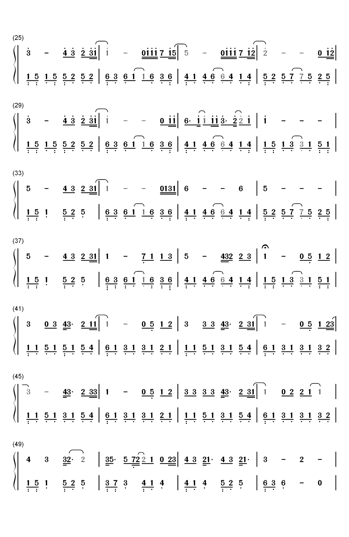 骄傲的少年-那年那兔那些事儿第二季片尾曲-正能量神曲双手简谱预览2