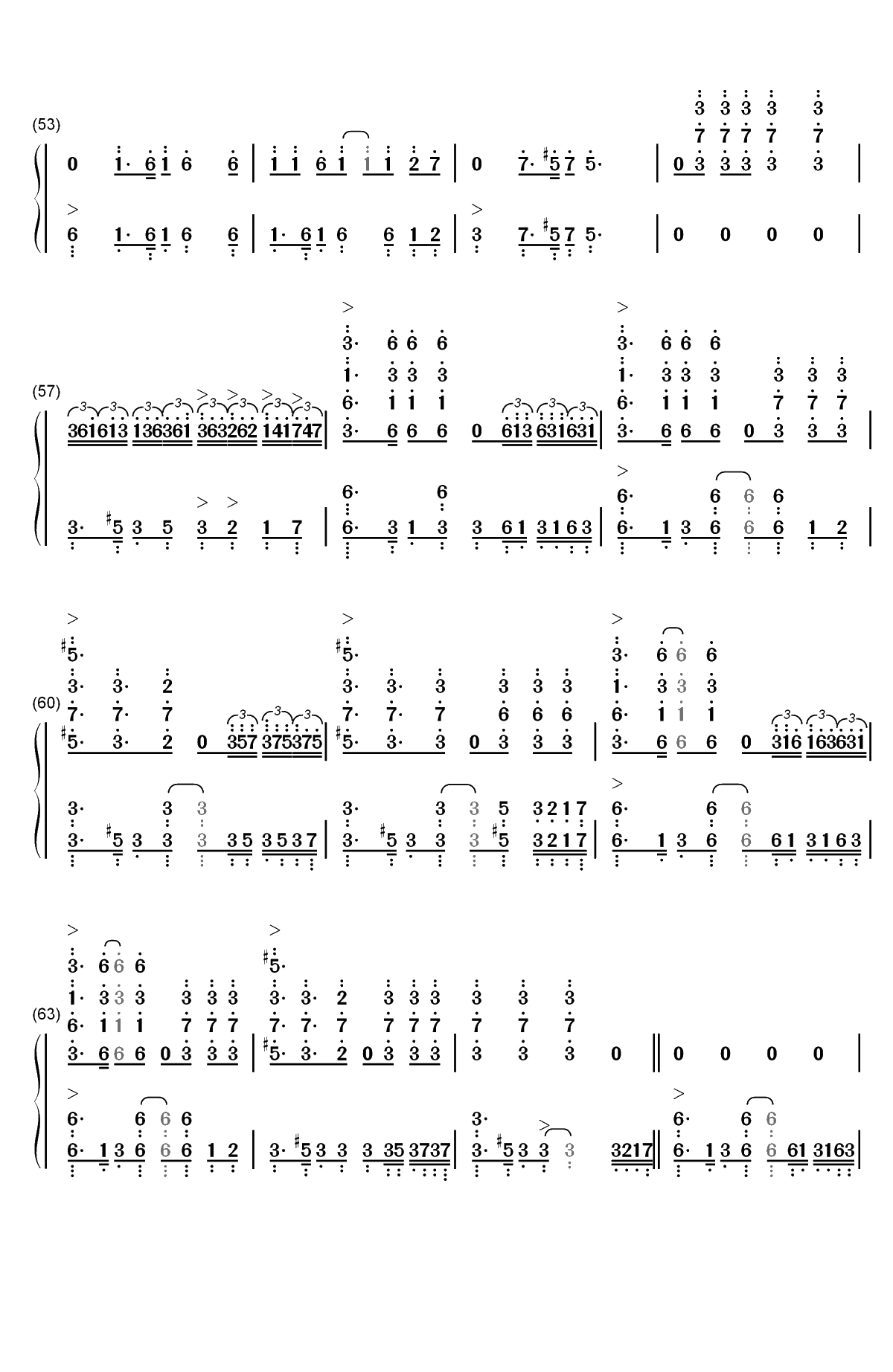 Natural-Imagine Dragons双手简谱预览4