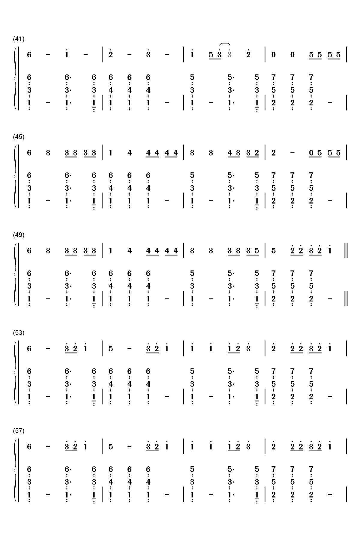 I Said Hi-Amy Shark双手简谱预览3