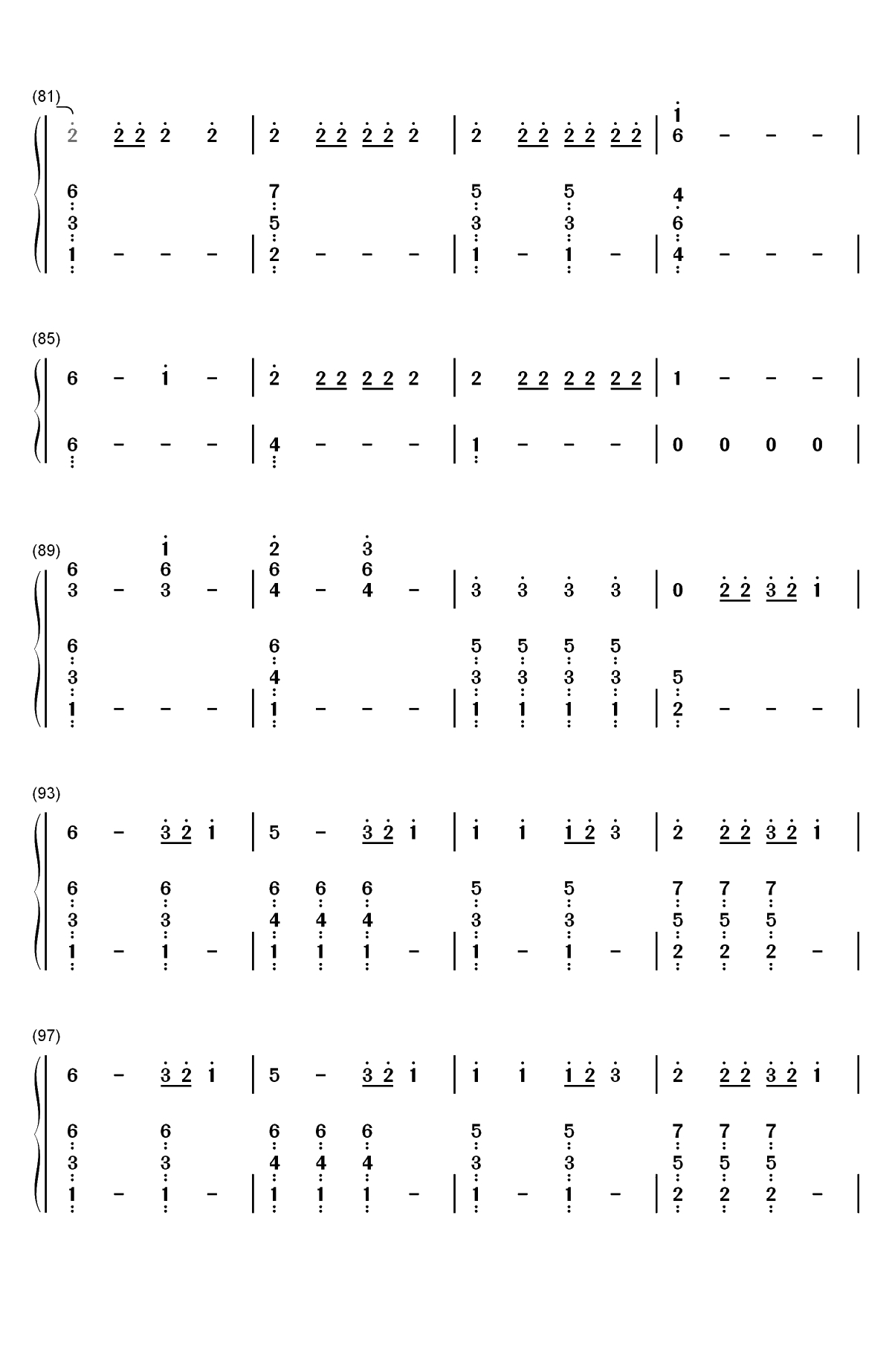 I Said Hi-Amy Shark双手简谱预览5
