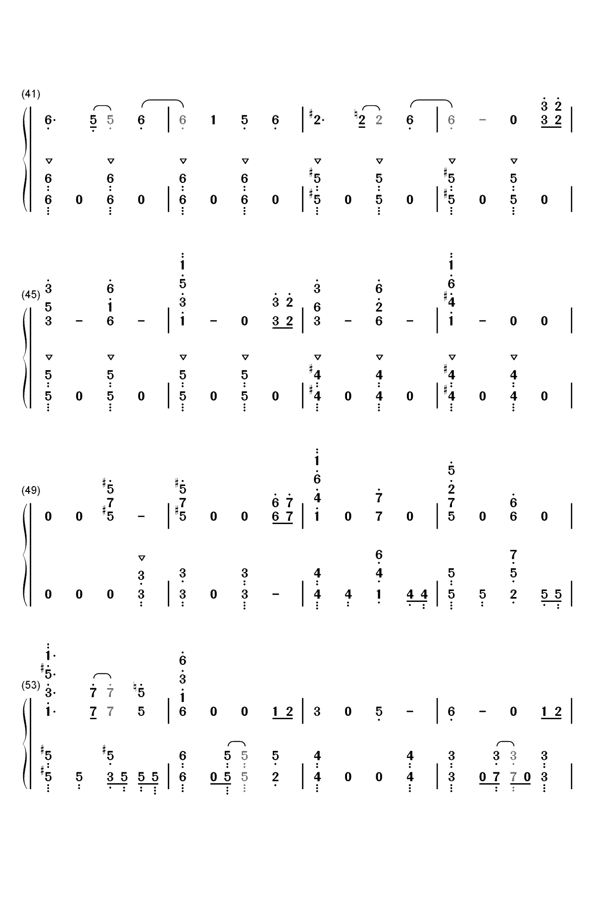 Shadowgraph-不吉波普不笑OP双手简谱预览3