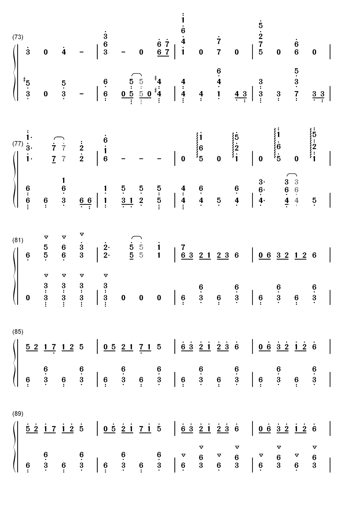 Shadowgraph-不吉波普不笑OP双手简谱预览5