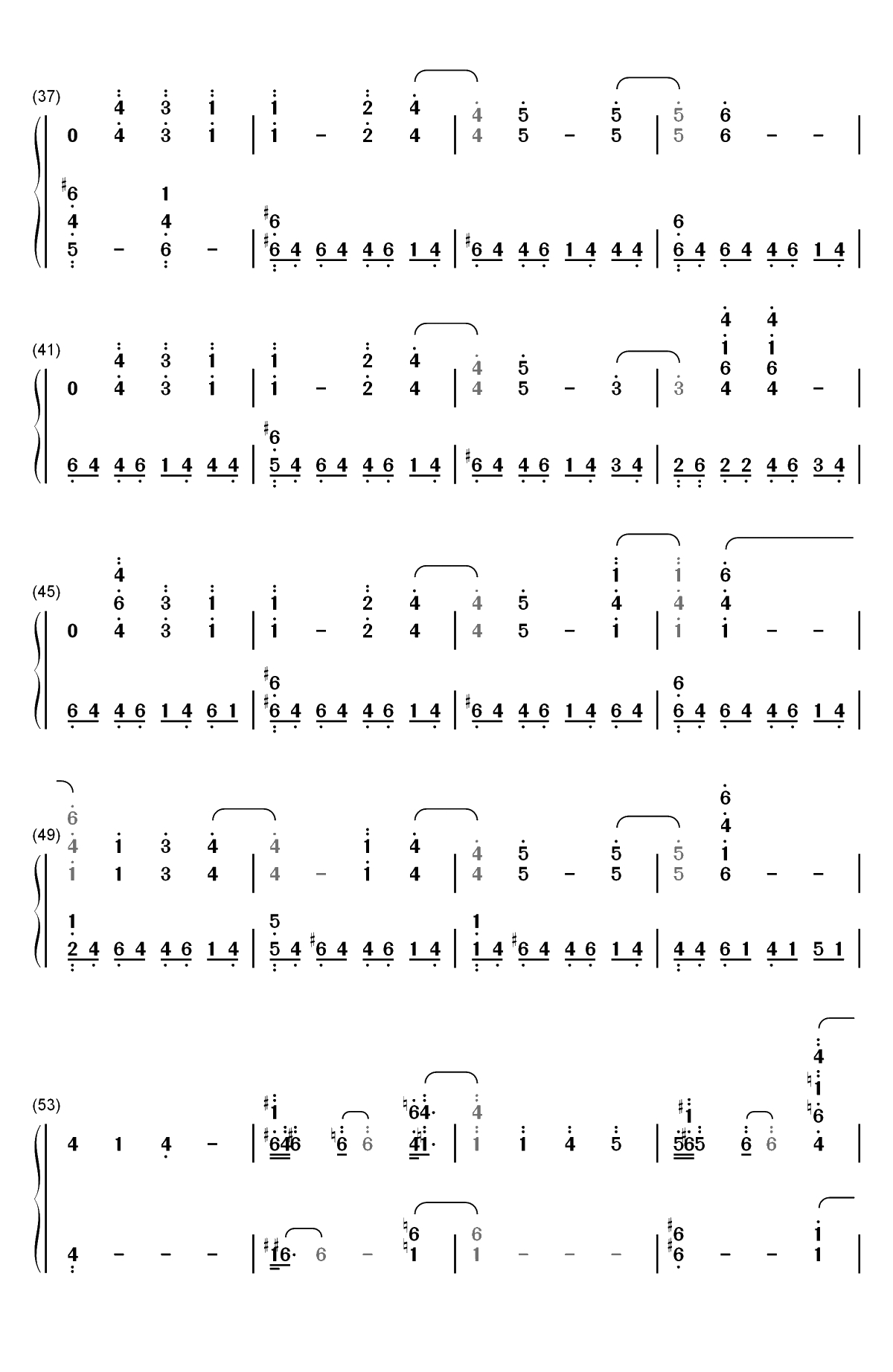 White with You-Summer Pockets插曲双手简谱预览3