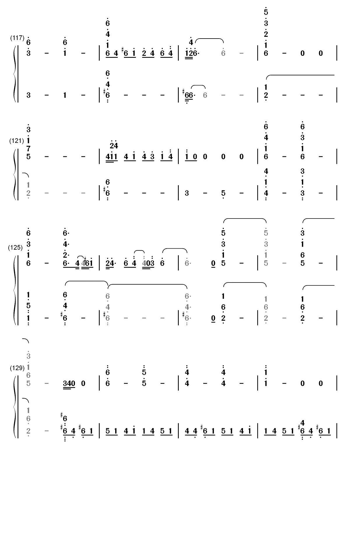 White with You-Summer Pockets插曲双手简谱预览7