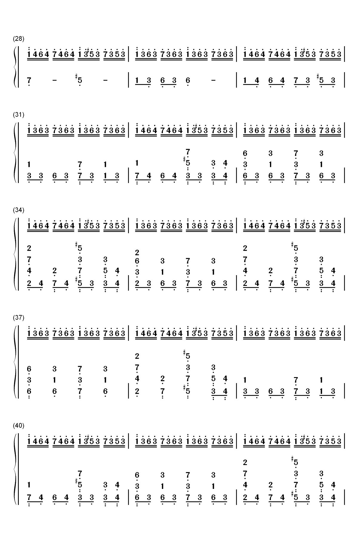 Lucky You-Eminem双手简谱预览3