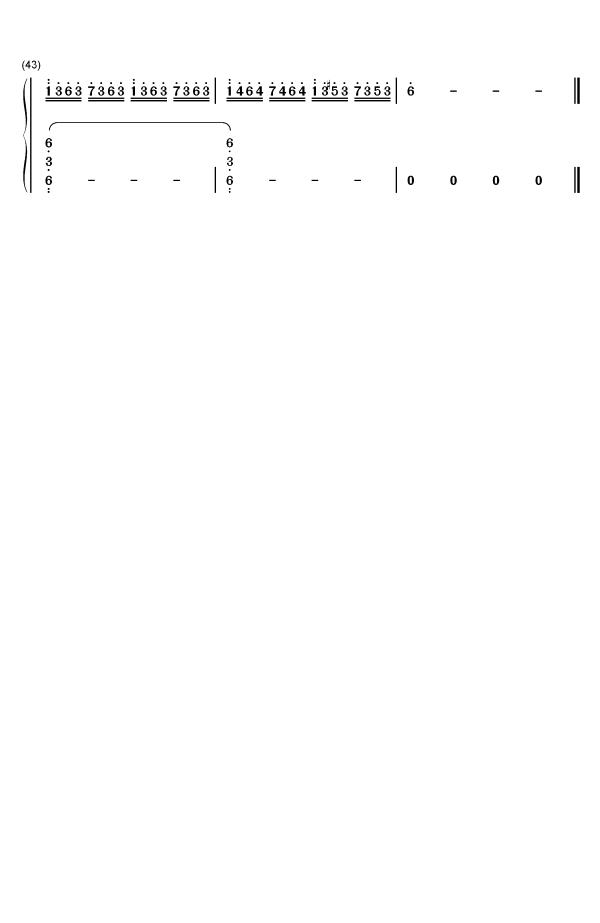 Lucky You-Eminem双手简谱预览4