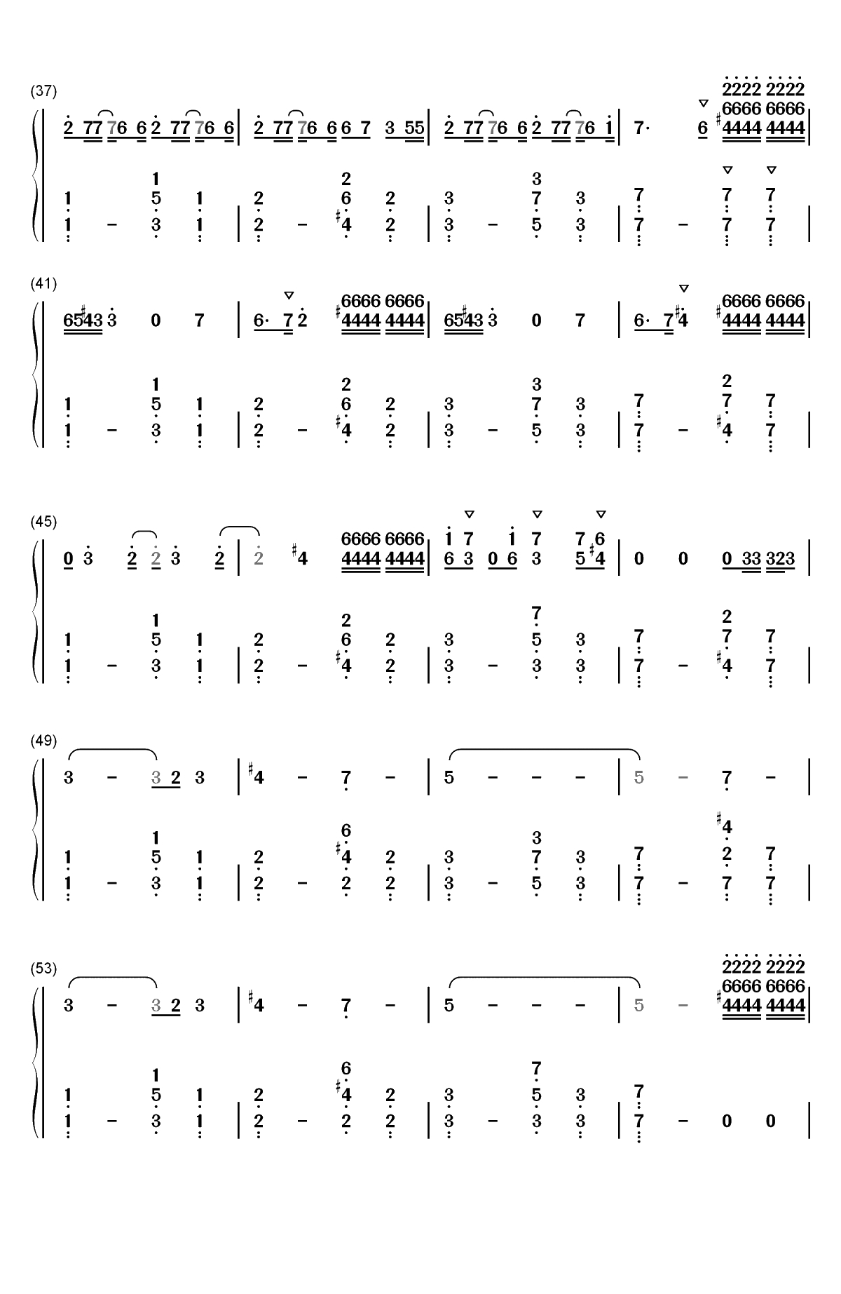 Swan Song-阿丽塔战斗天使OST双手简谱预览3