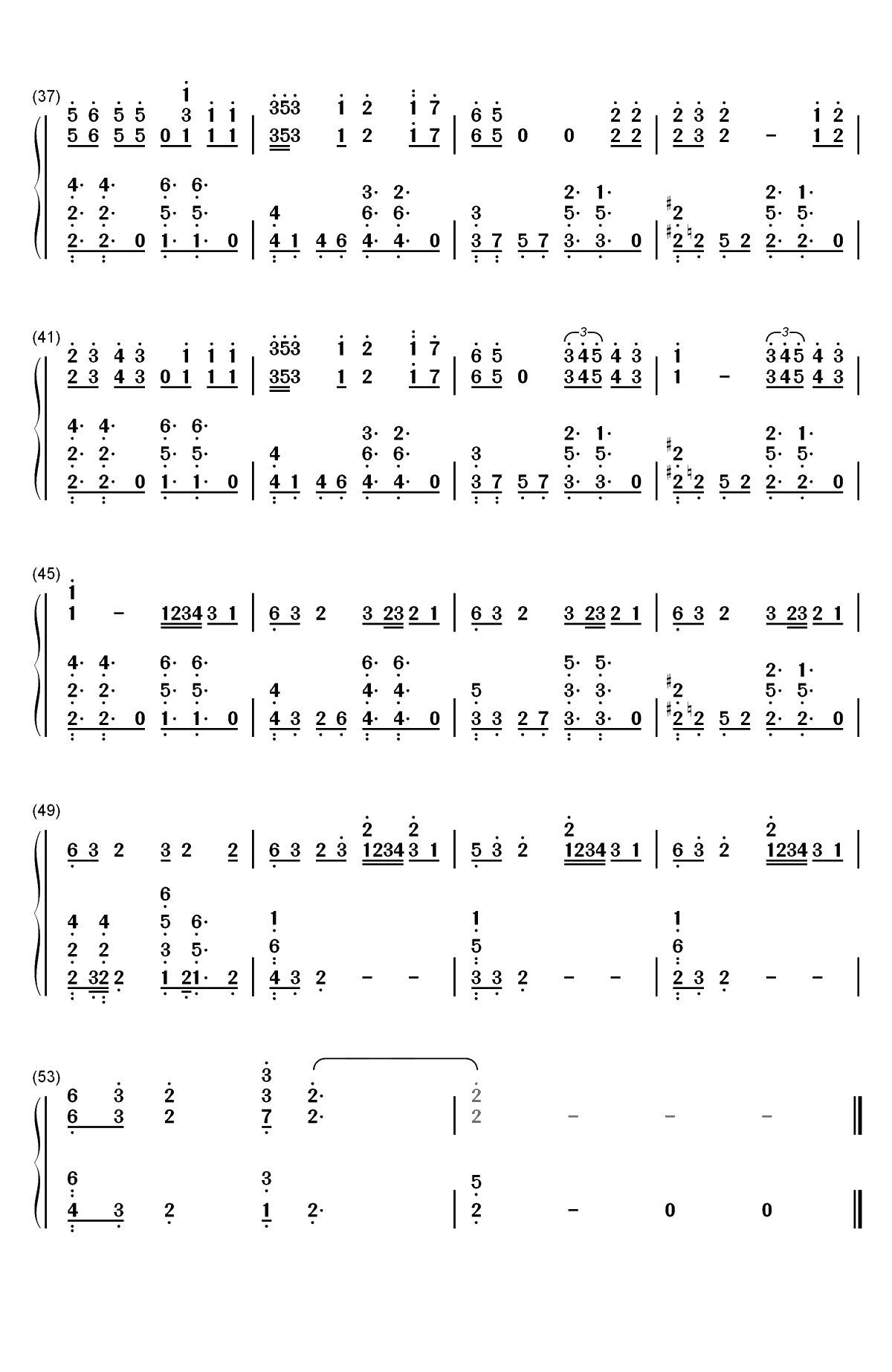 Promise-朴智旻双手简谱预览3