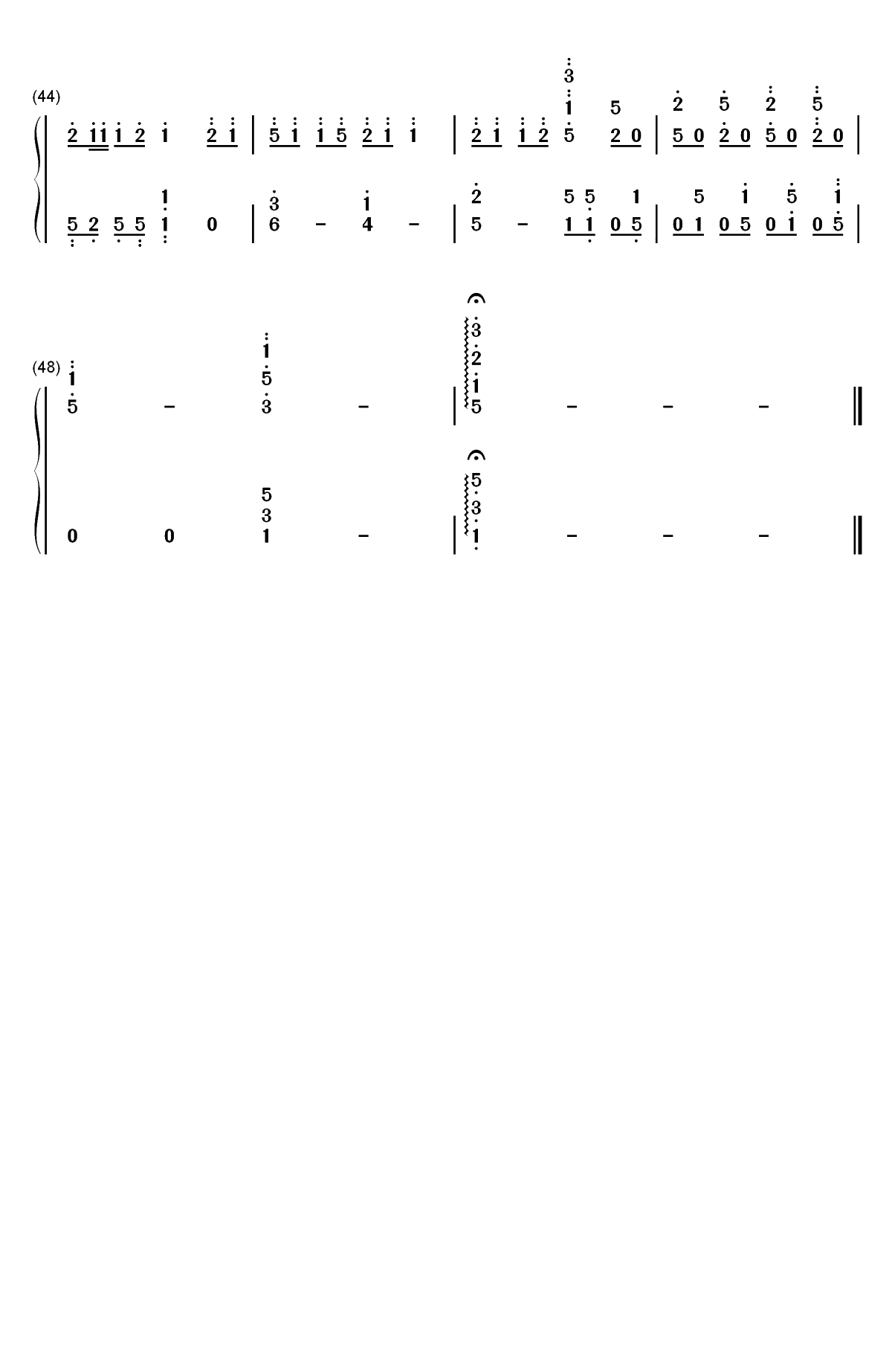 勾指起誓-非拜年祭Vocaloid中文最速传说曲双手简谱预览3
