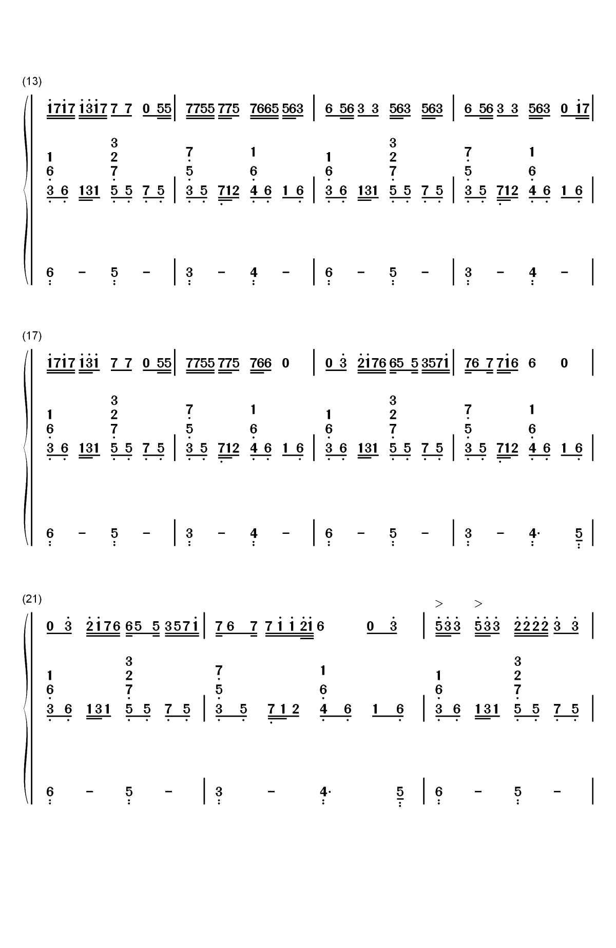 Let Me Down Slowly-Alec Benjamin双手简谱预览2