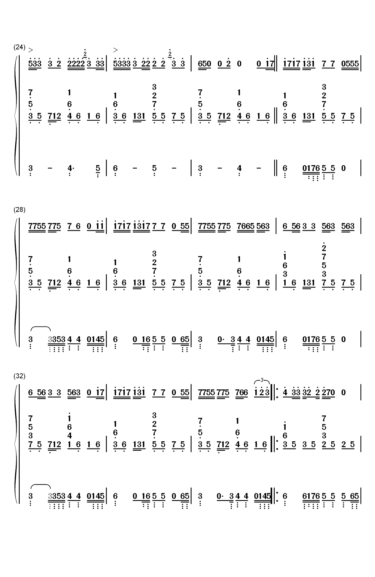 Let Me Down Slowly-Alec Benjamin双手简谱预览3