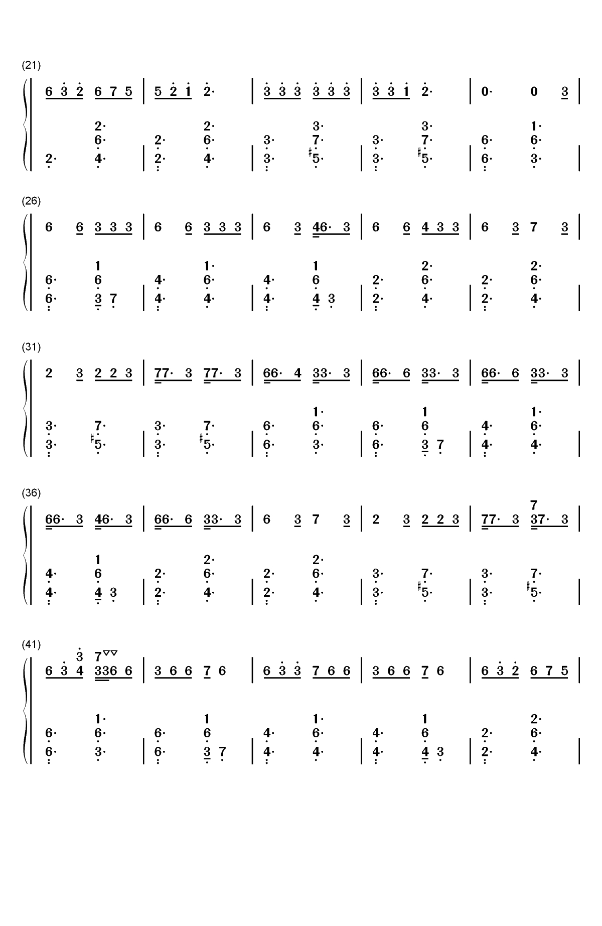 7 Rings-Ariana Grande双手简谱预览2