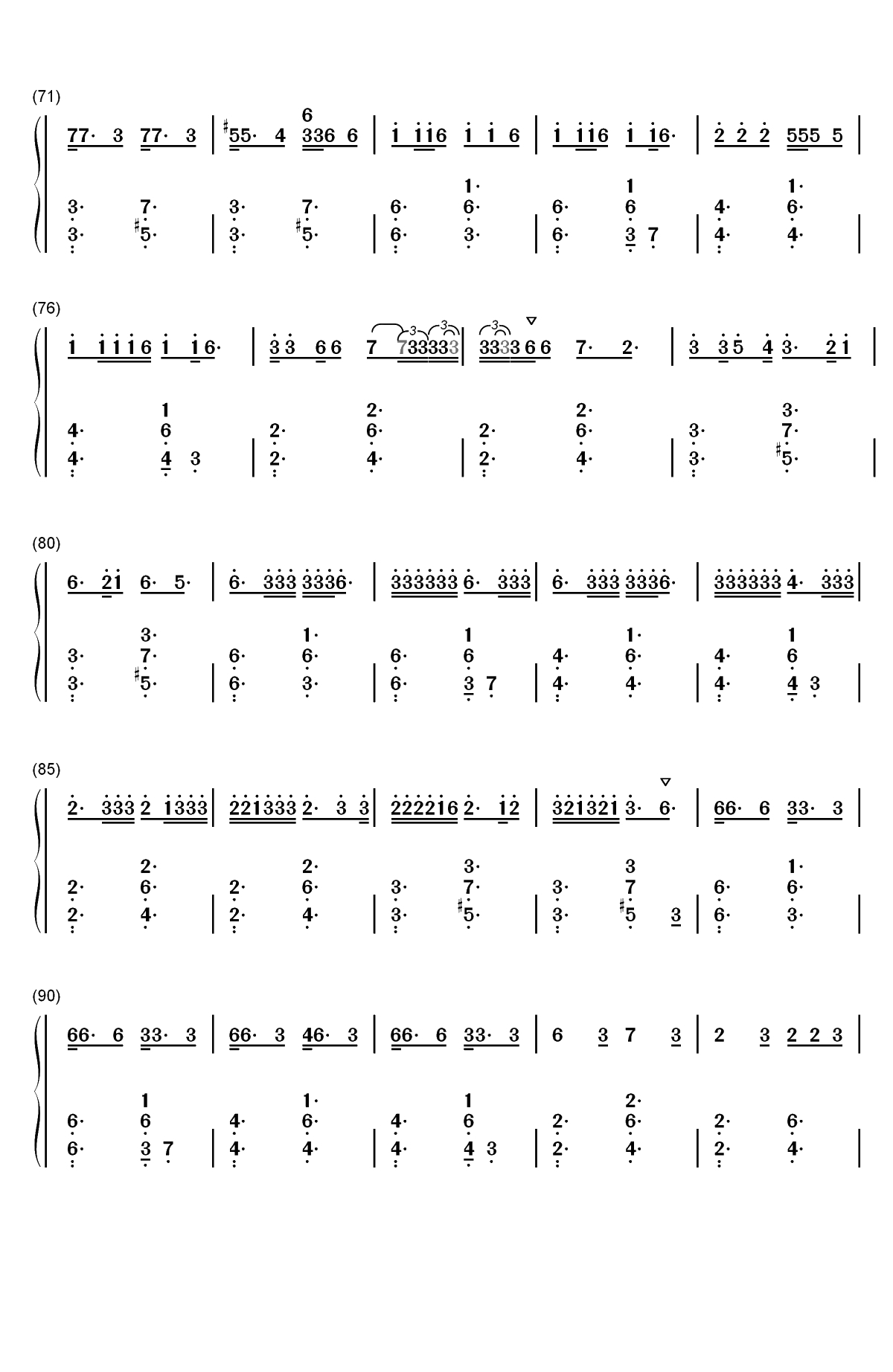 7 Rings-Ariana Grande双手简谱预览4