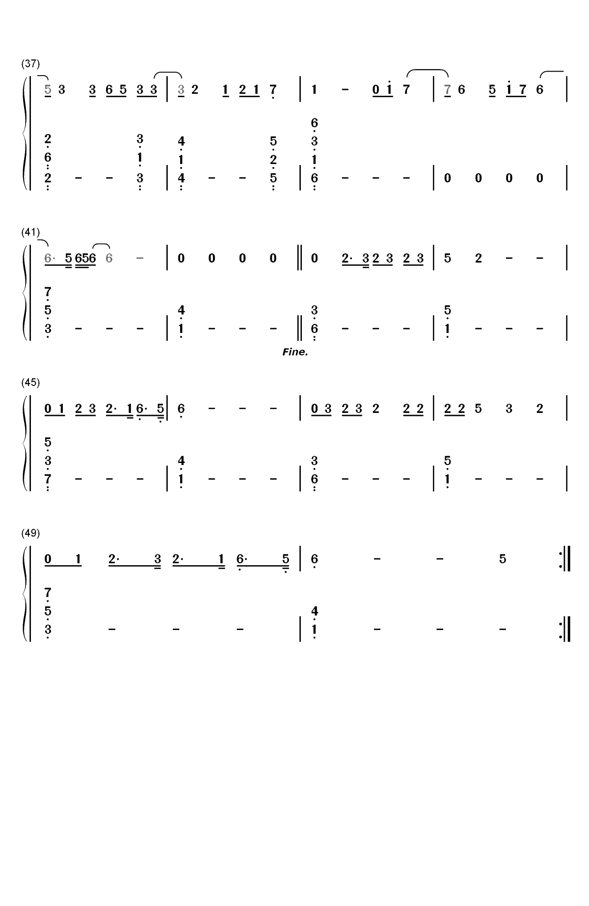 Fire on Fire-兔子共和国主题曲双手简谱预览3