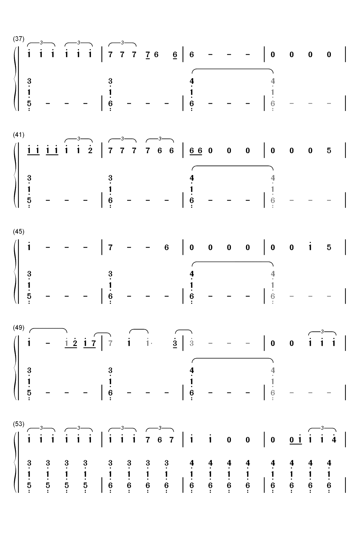 Adore-Amy Shark双手简谱预览3