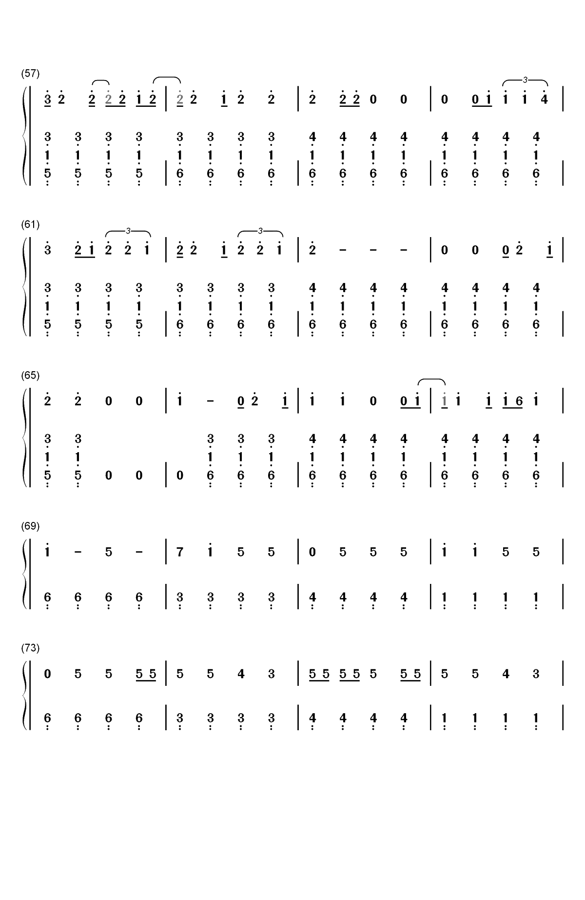 Adore-Amy Shark双手简谱预览4