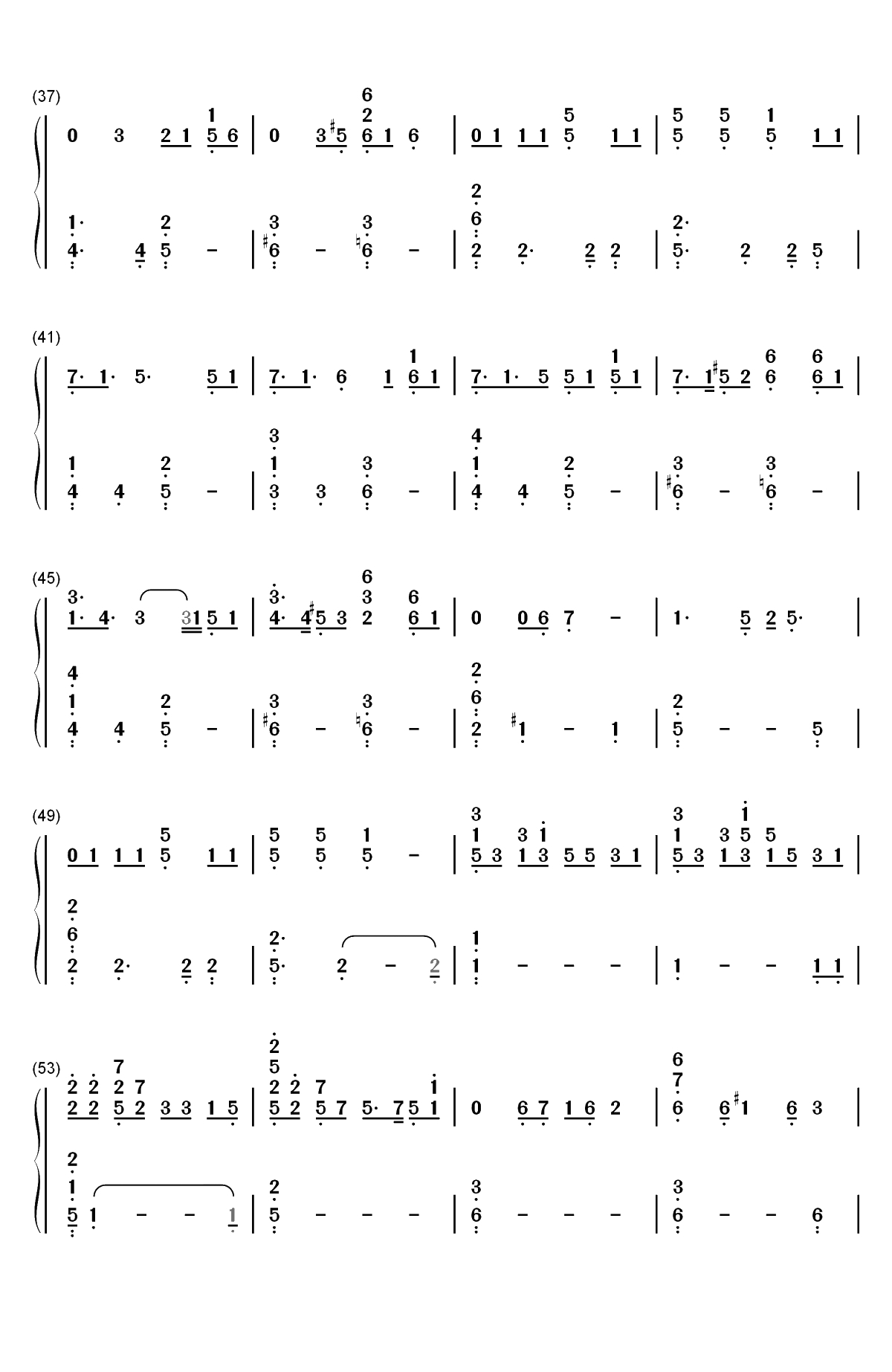 YES or YES-TWICE双手简谱预览3