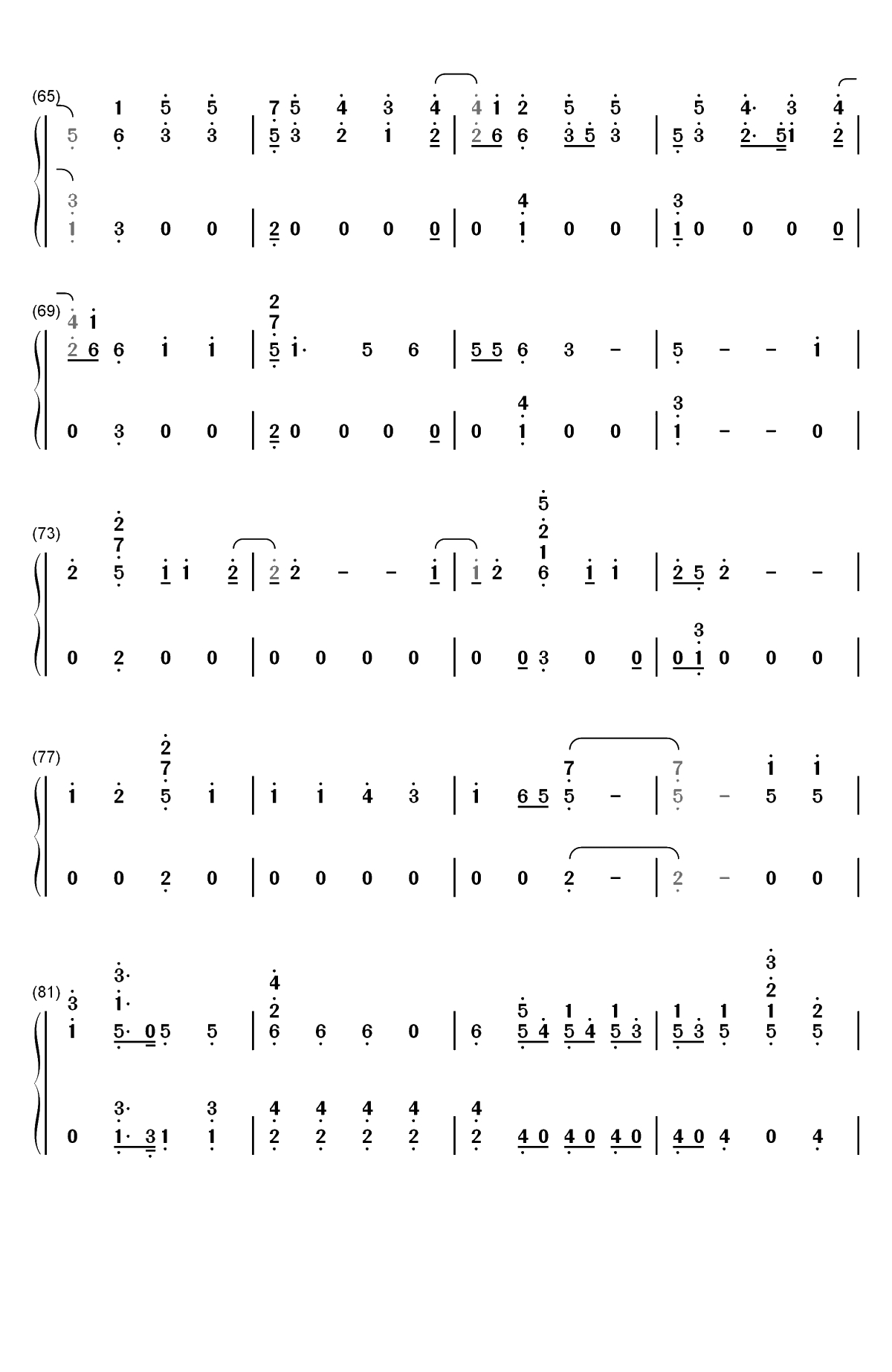 Stand-僵尸高校OST双手简谱预览4
