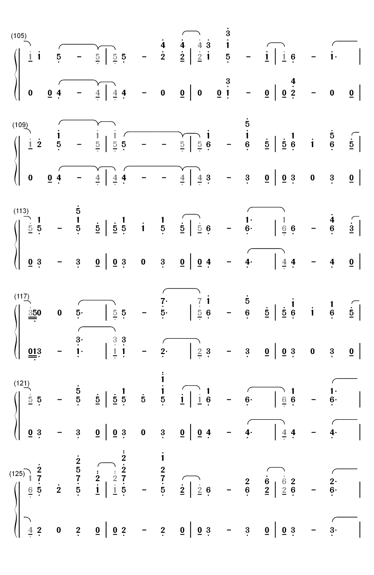 Stand-僵尸高校OST双手简谱预览6