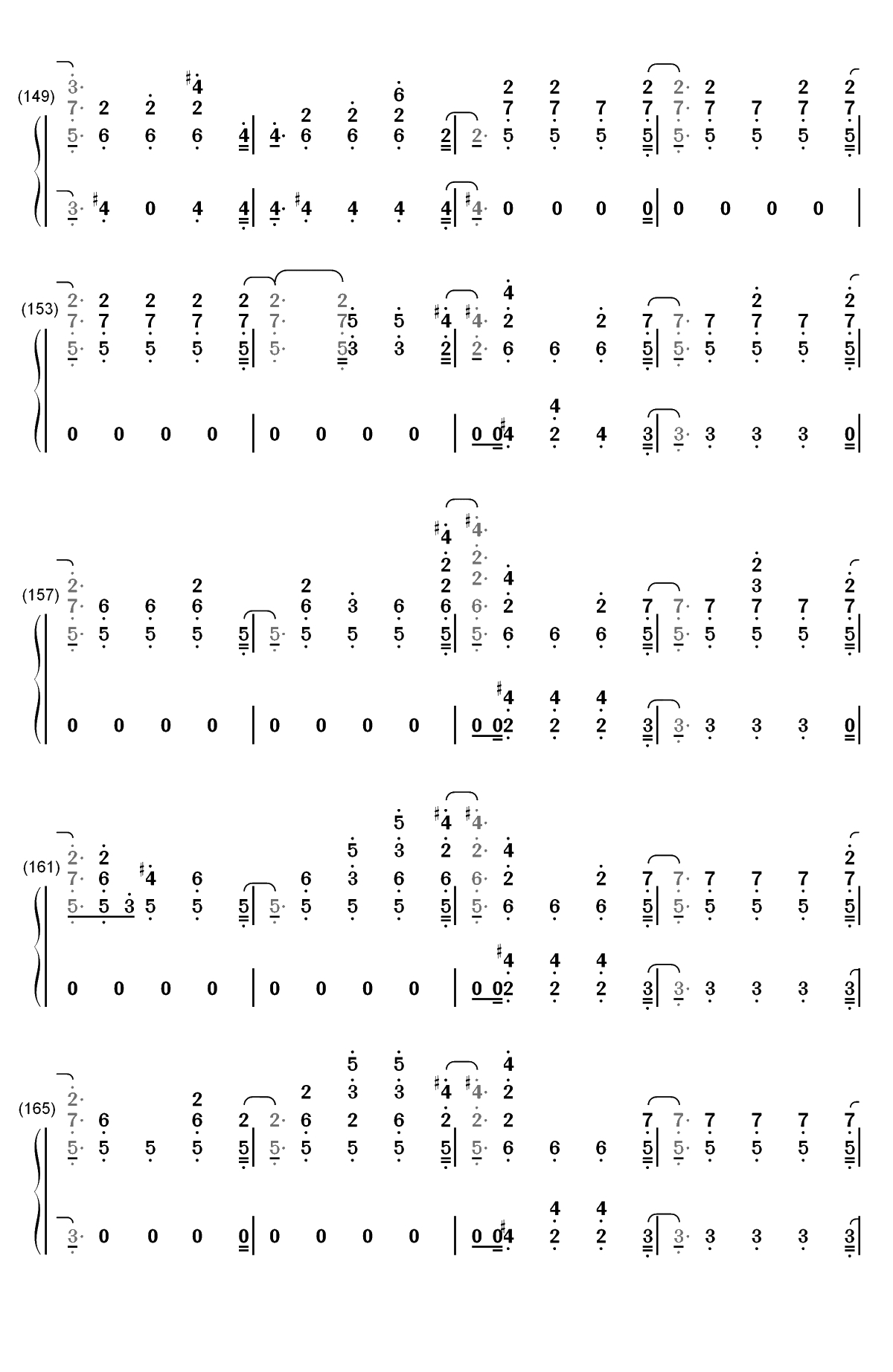 Stand-僵尸高校OST双手简谱预览8