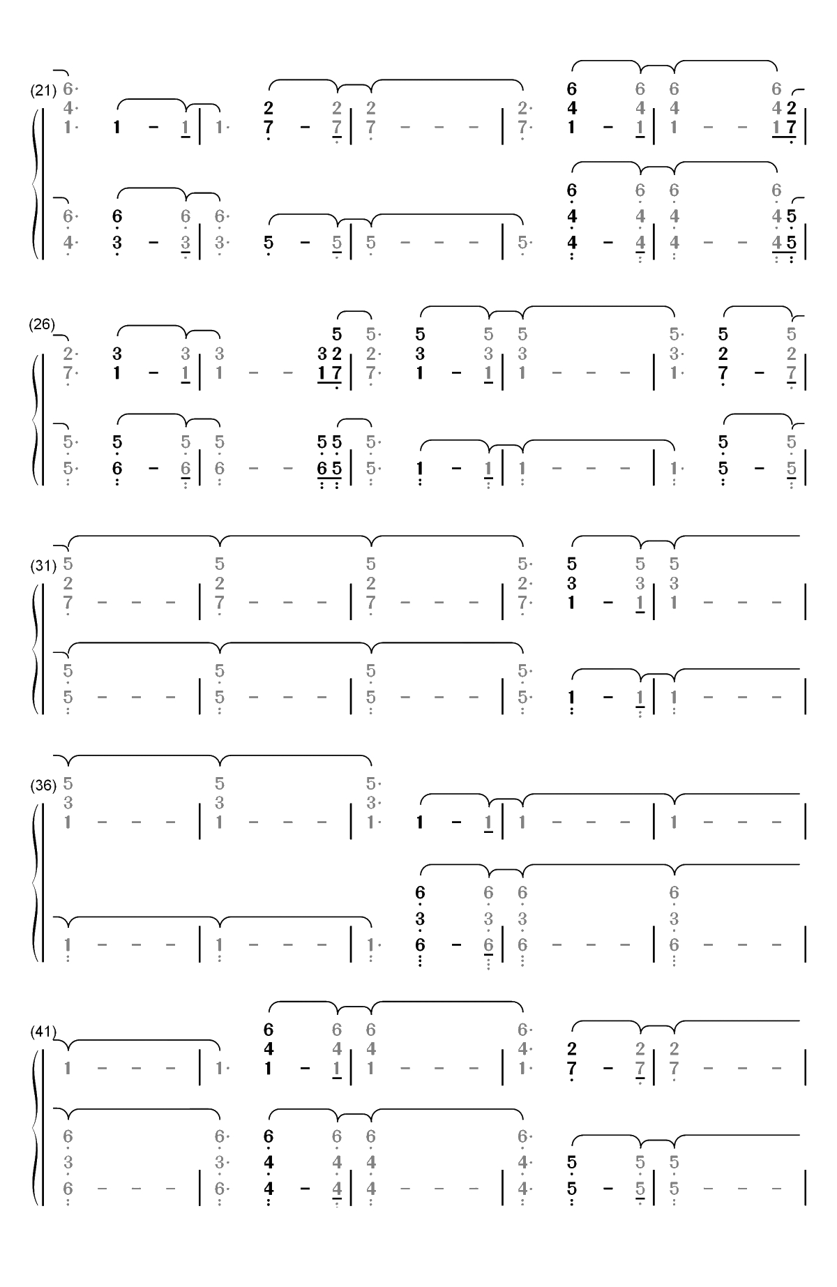 This Is Me-马戏之王OST双手简谱预览2