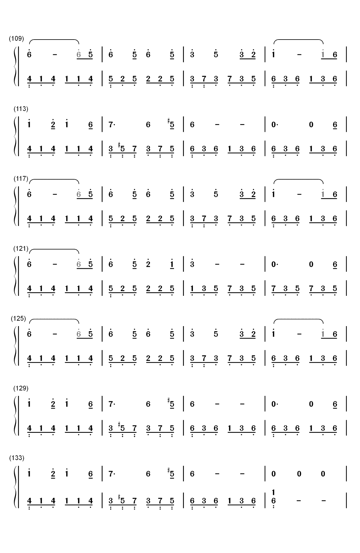 星-流浪地球推广曲双手简谱预览5