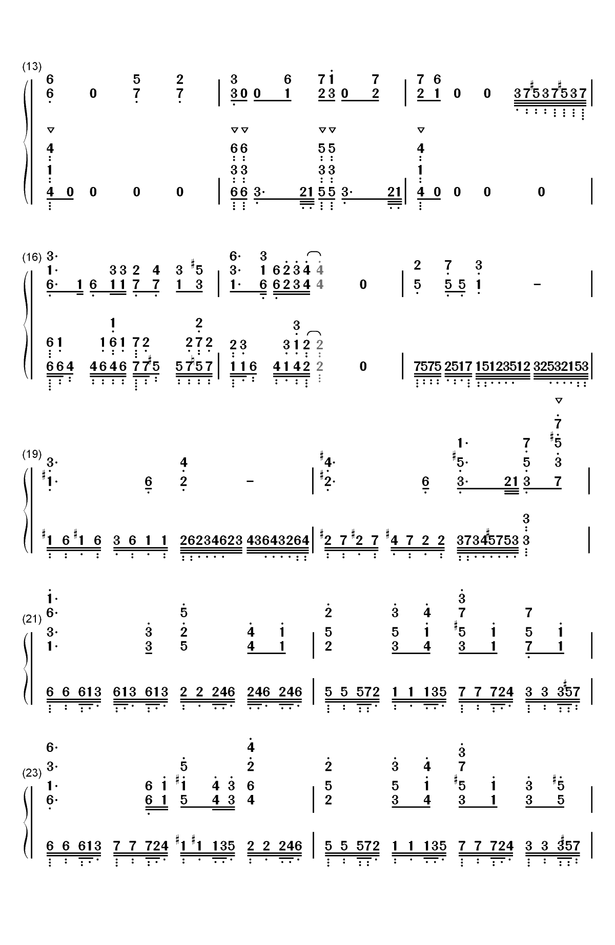 Rightfully-哥布林杀手OP双手简谱预览2