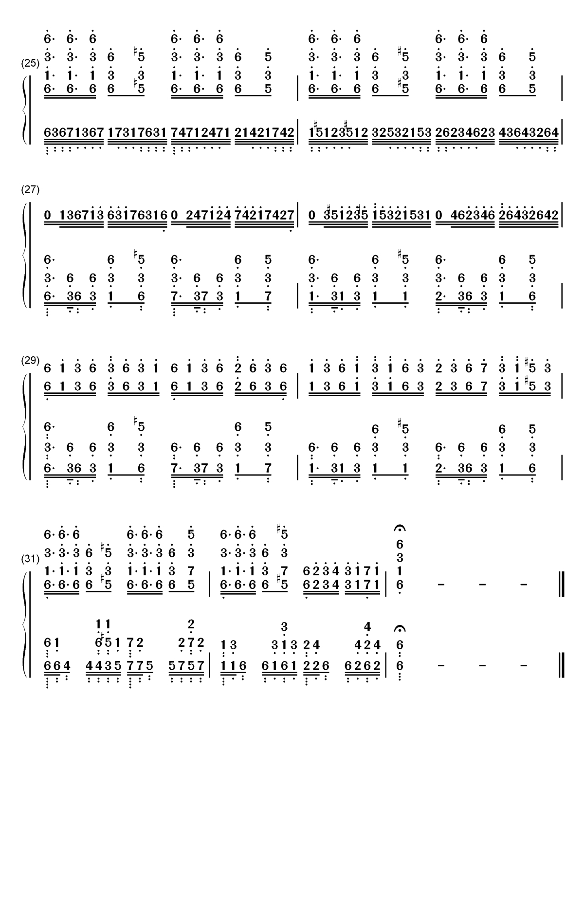 Rightfully-哥布林杀手OP双手简谱预览3