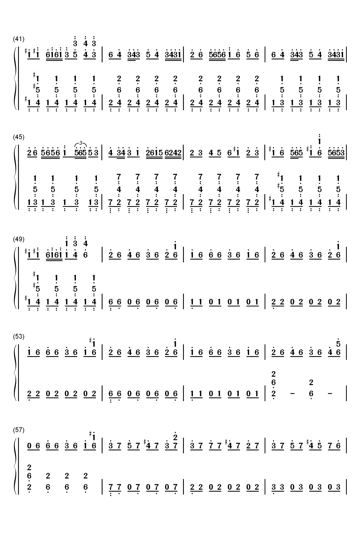 Night of Nights-十六夜咲夜-东方花映冢双手简谱预览3