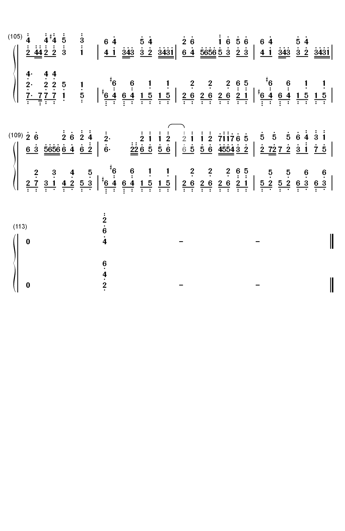 Night of Nights-十六夜咲夜-东方花映冢双手简谱预览6