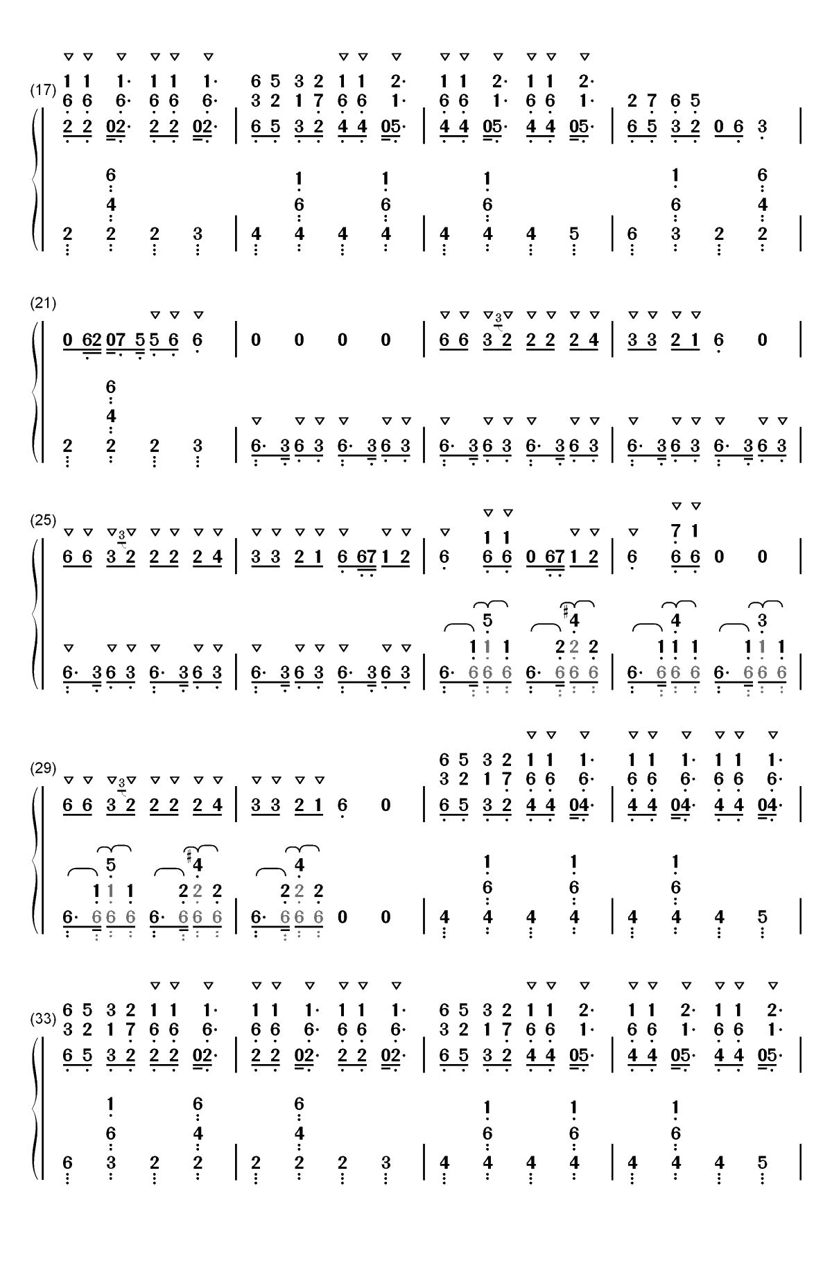 365-Zedd ft Katy Perry双手简谱预览2