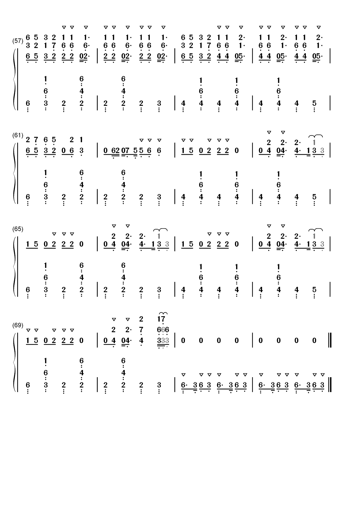 365-Zedd ft Katy Perry双手简谱预览4