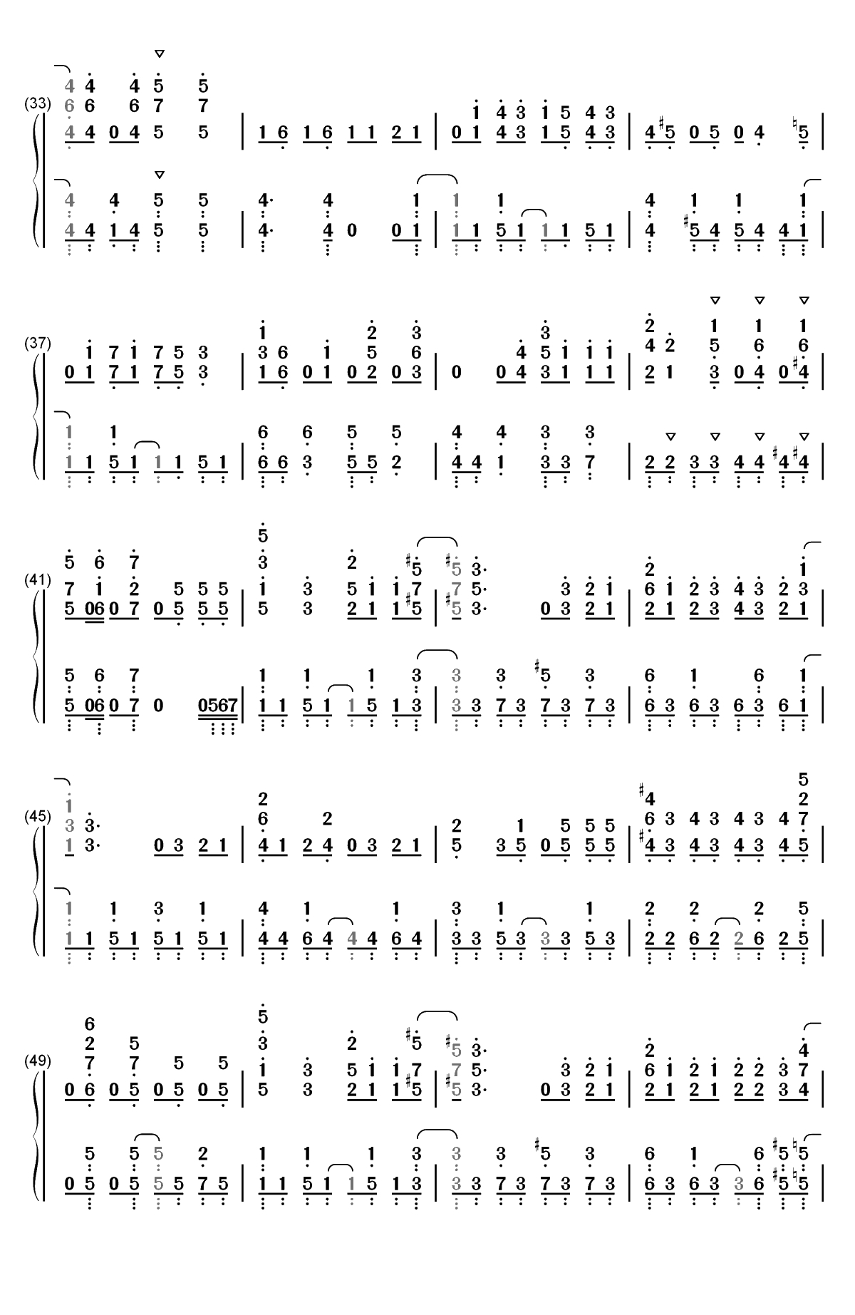BABY-青春猪头少年不会梦到兔女郎学姐OST双手简谱预览3