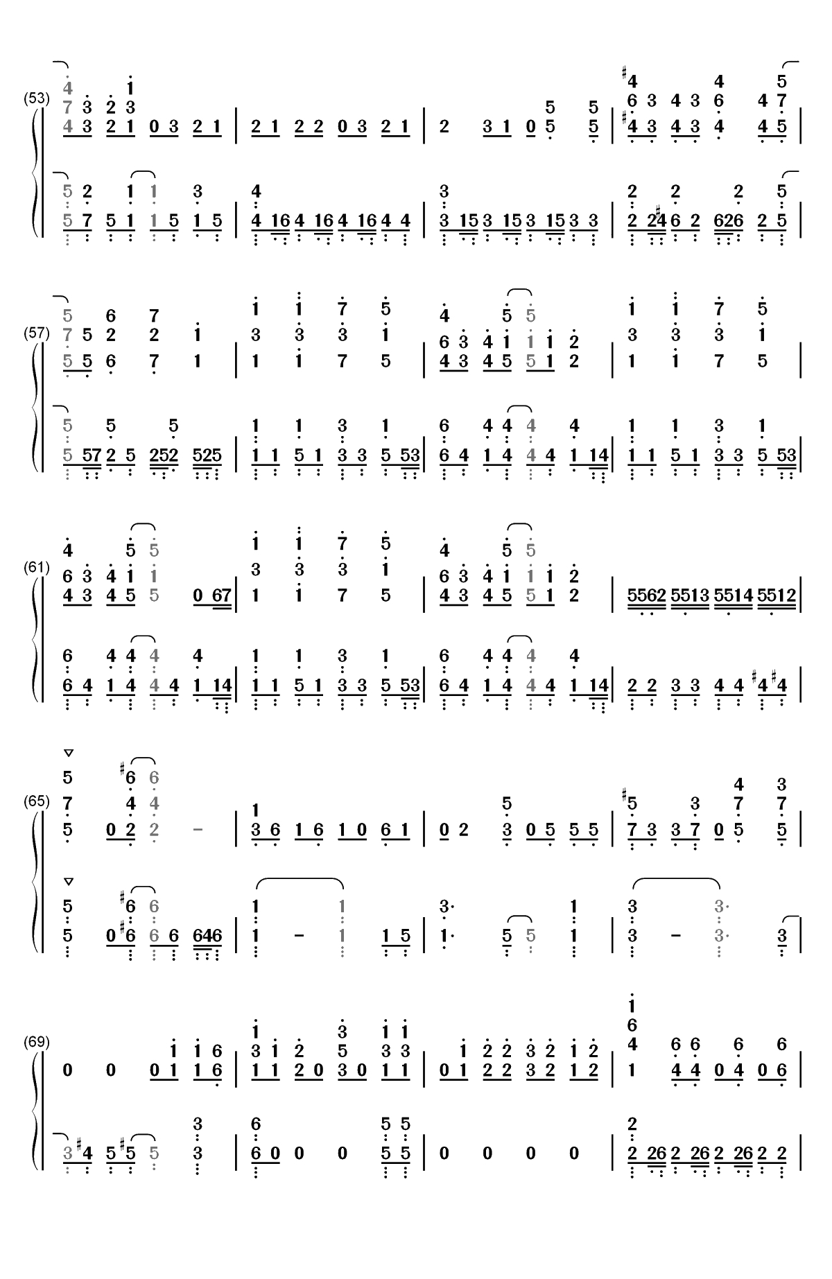 BABY-青春猪头少年不会梦到兔女郎学姐OST双手简谱预览4