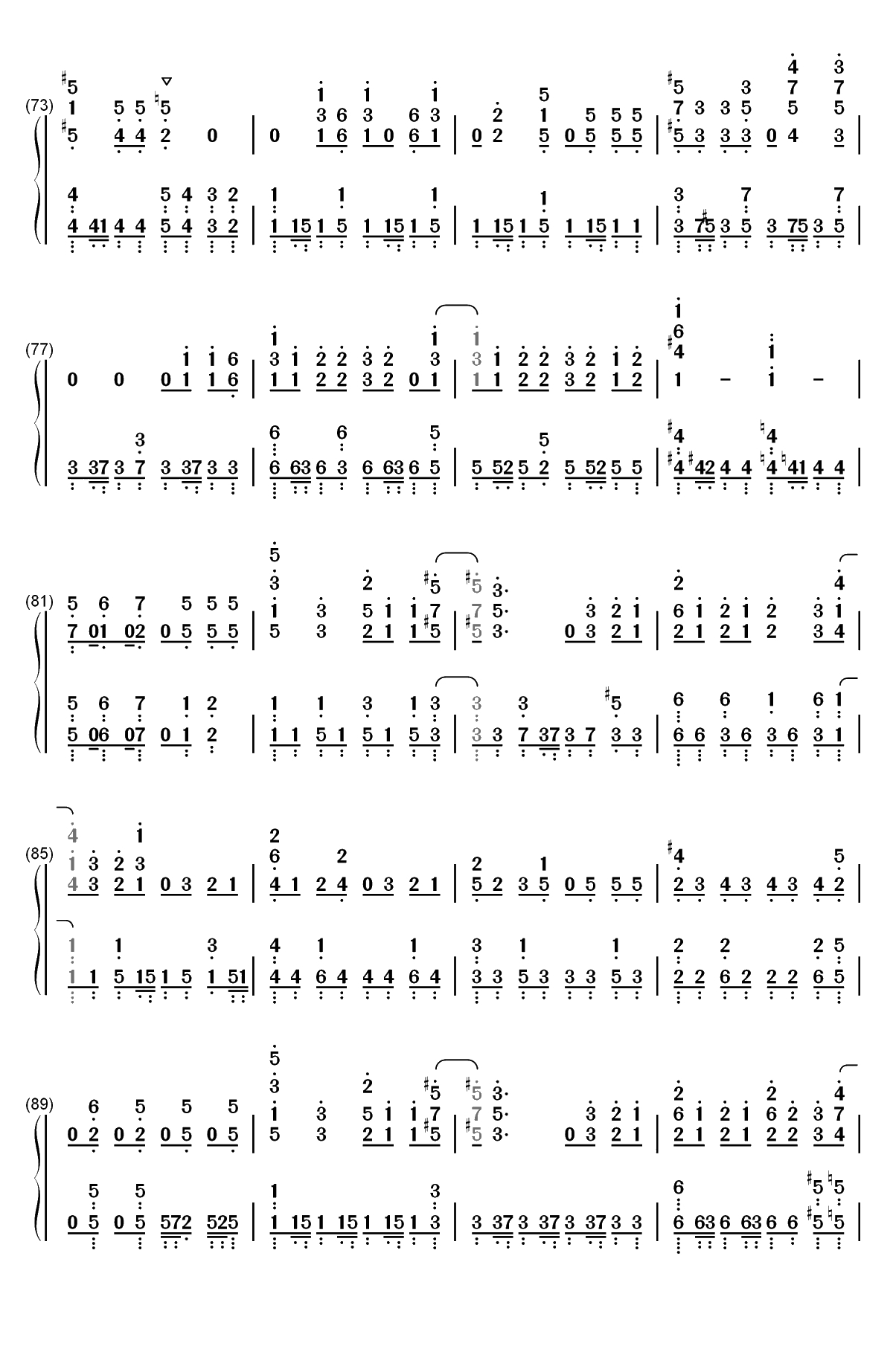 BABY-青春猪头少年不会梦到兔女郎学姐OST双手简谱预览5