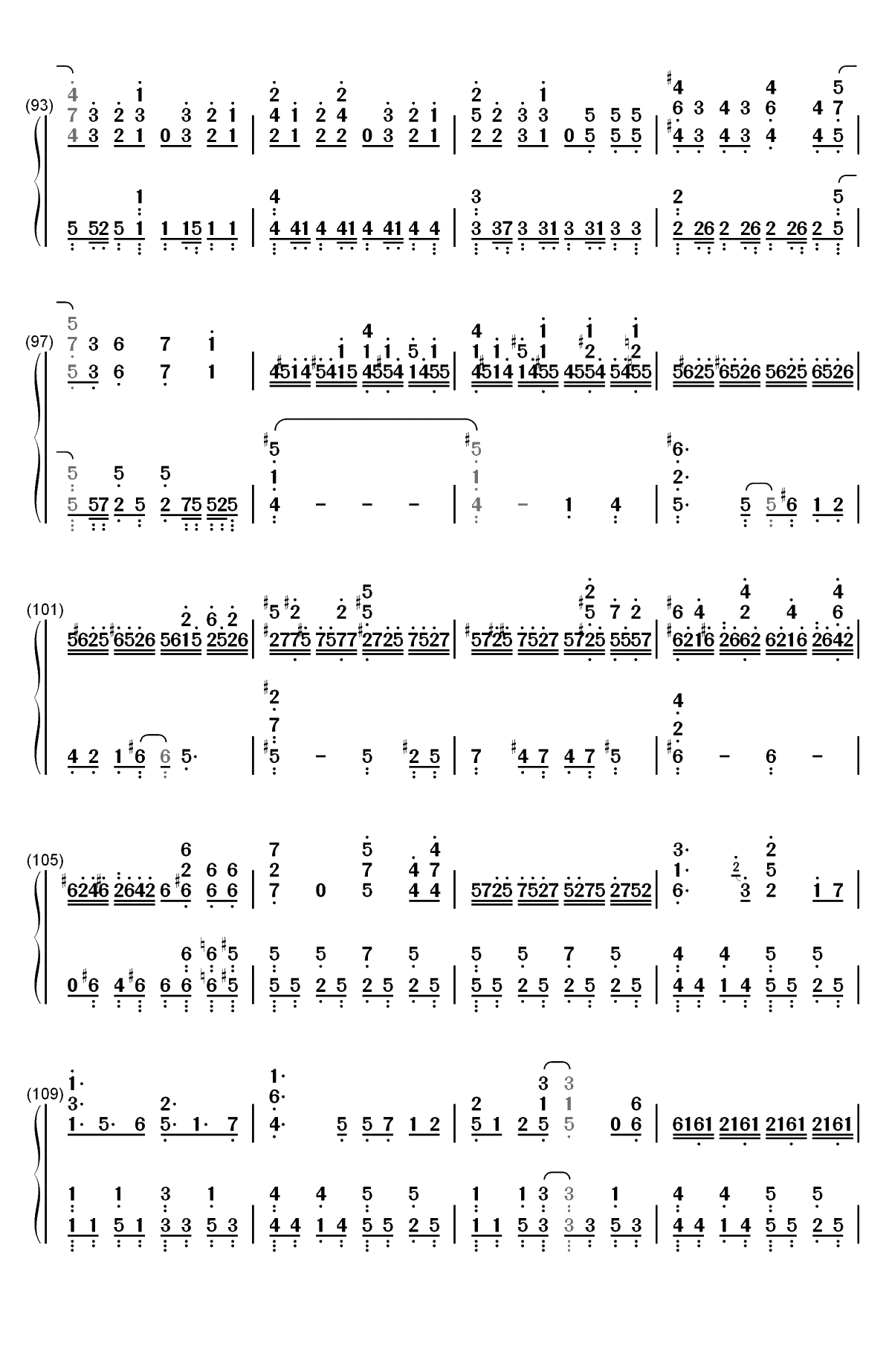 BABY-青春猪头少年不会梦到兔女郎学姐OST双手简谱预览6
